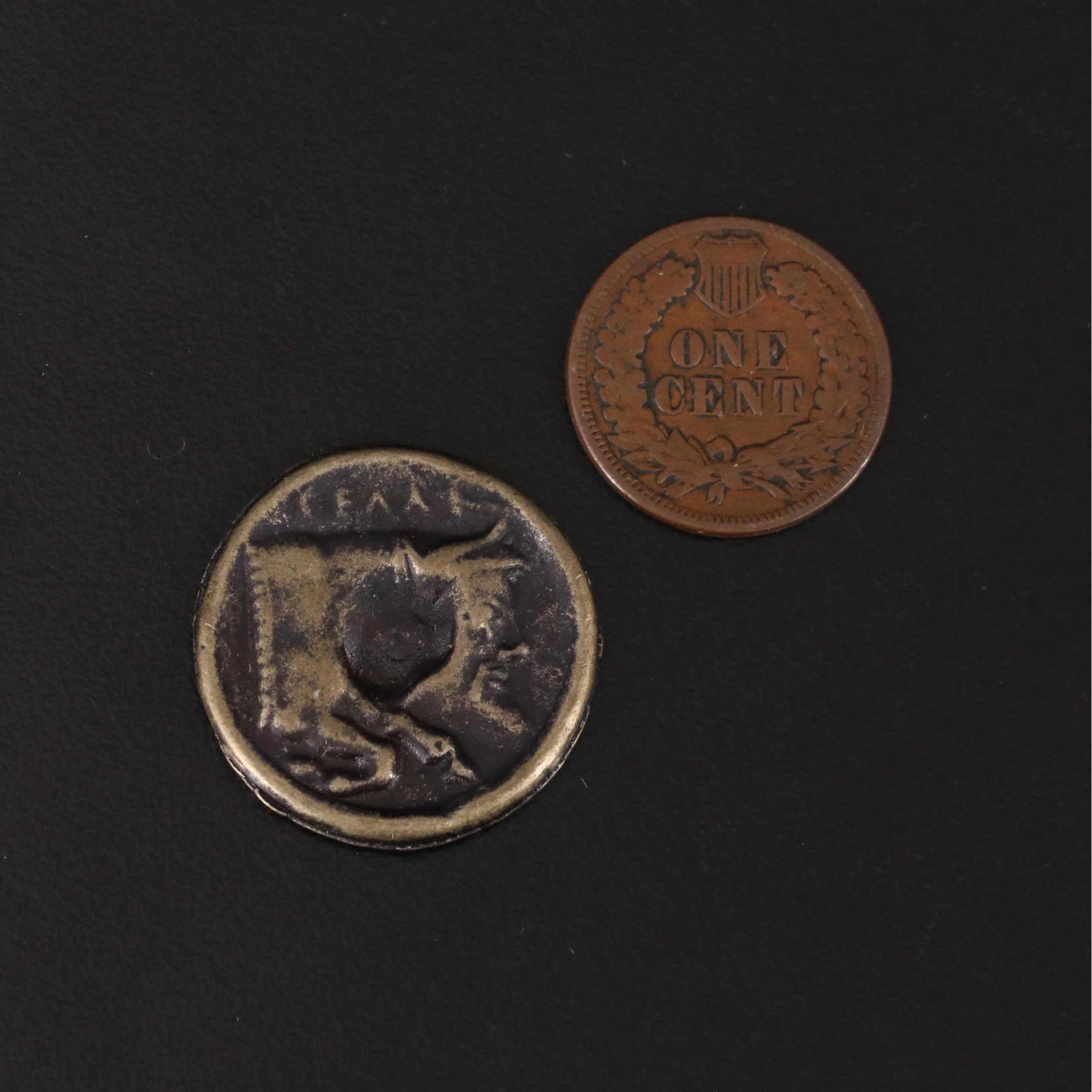 Assortment of U.S. Coins, Foreign Coins and Gaming Tokens, Including Silver