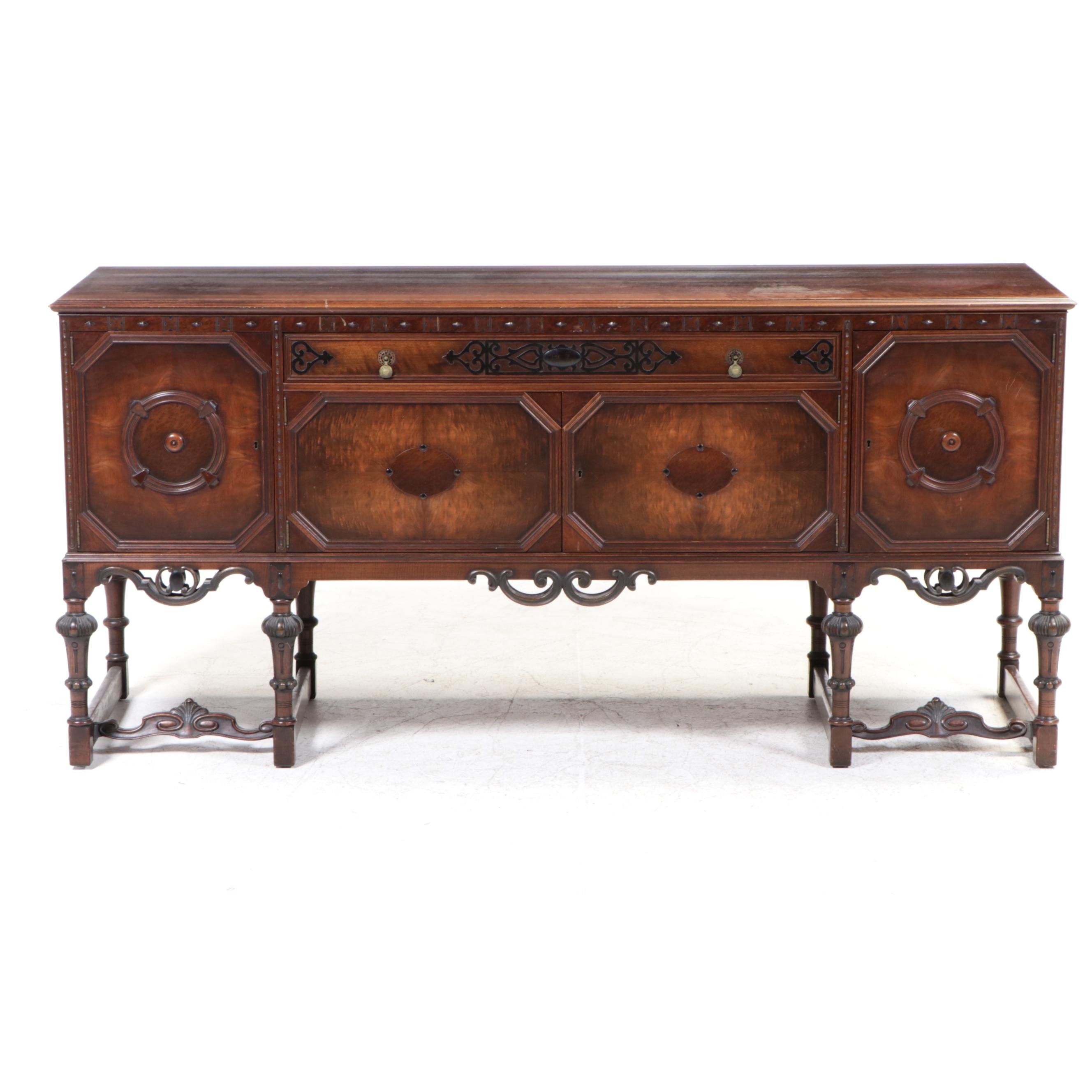 Royal Furniture Co. Renaissance Revival Walnut Sideboard, Early 20th