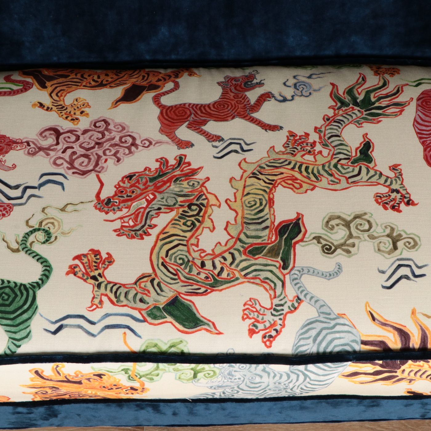 Broyhill Custom Dual-Upholstered Wingback Settee