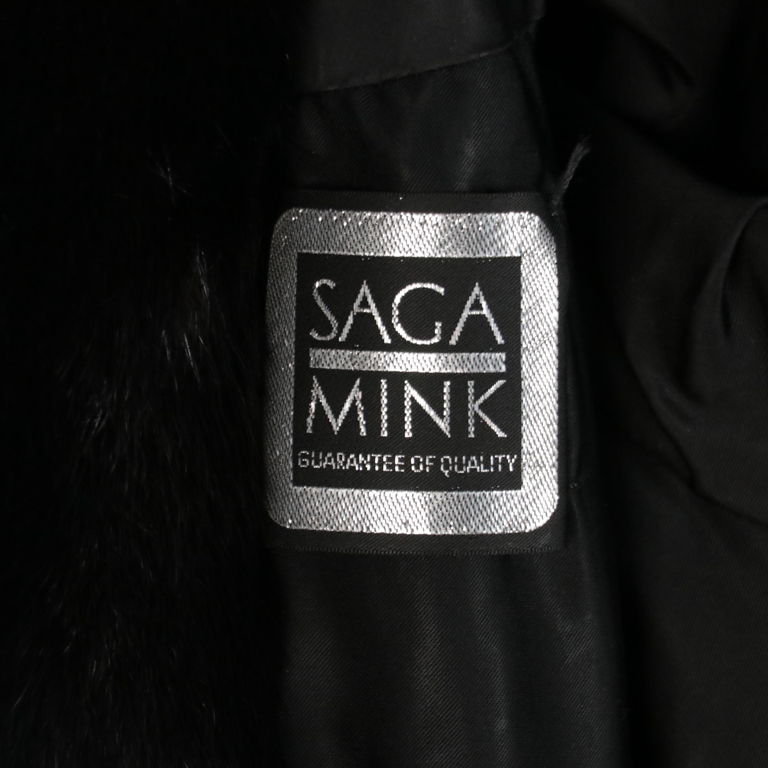 Ranched Mink Fur Full Length Coat by Saga Furs