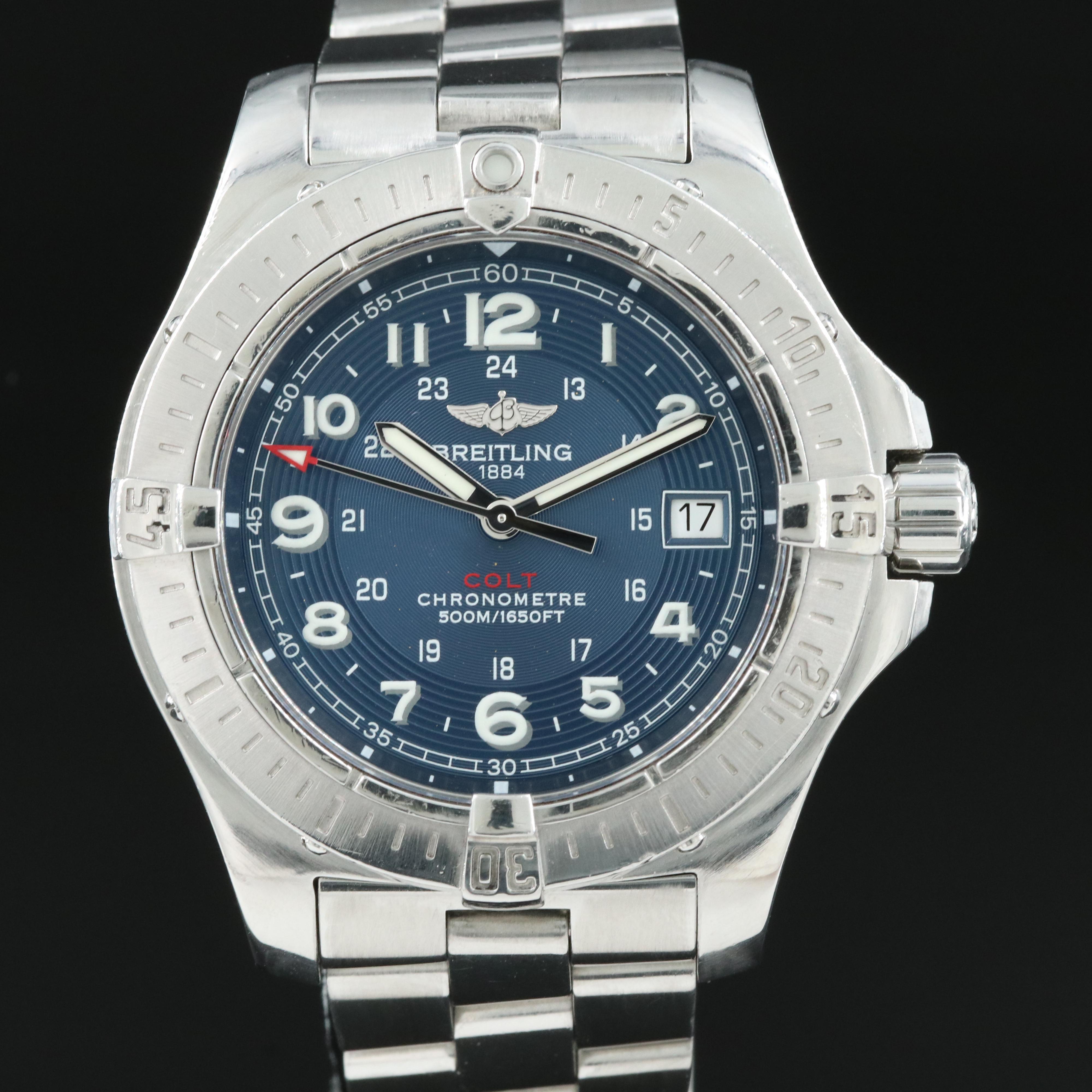 Breitling Colt Blue Dial Quartz Chronometer Watch