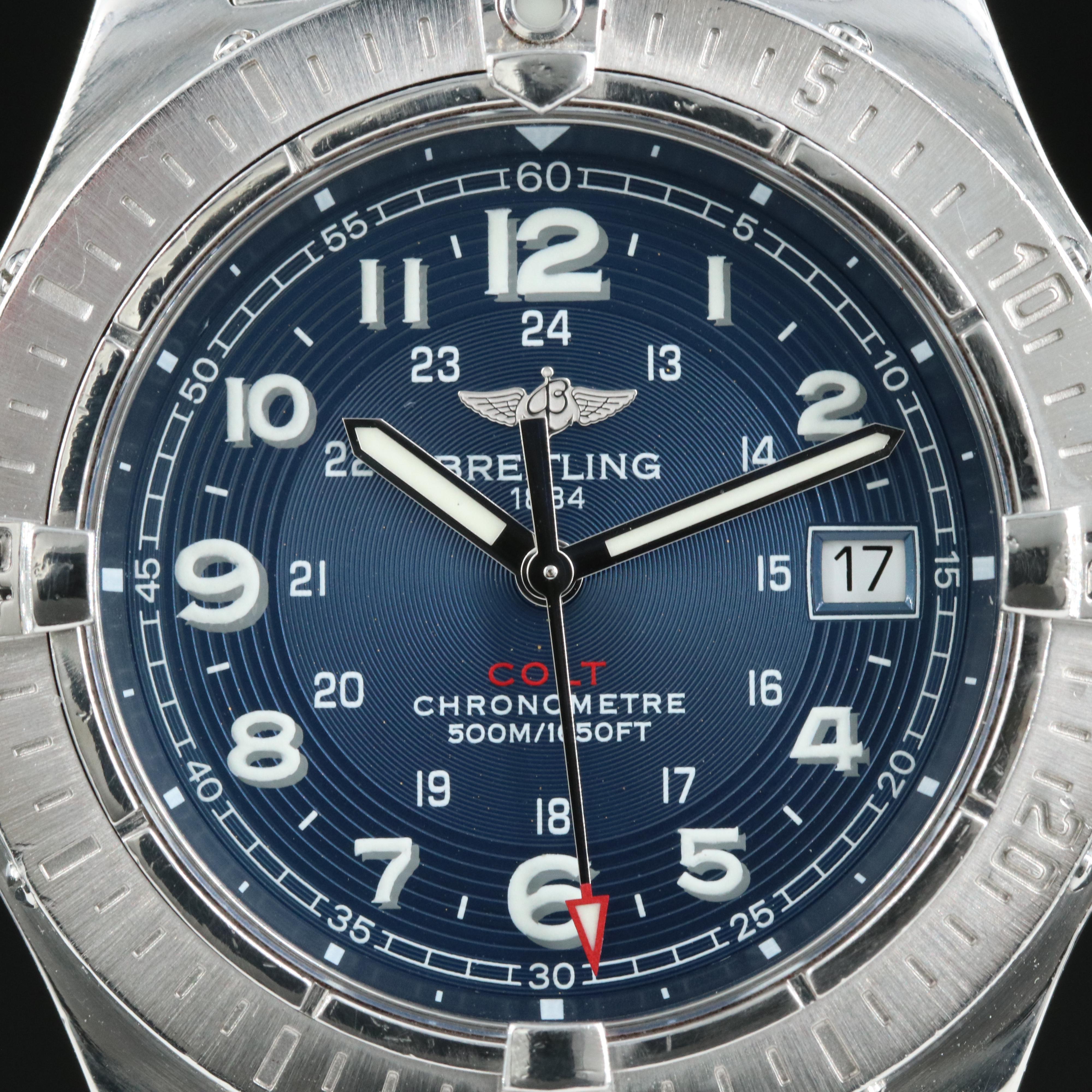 Breitling Colt Blue Dial Quartz Chronometer Watch