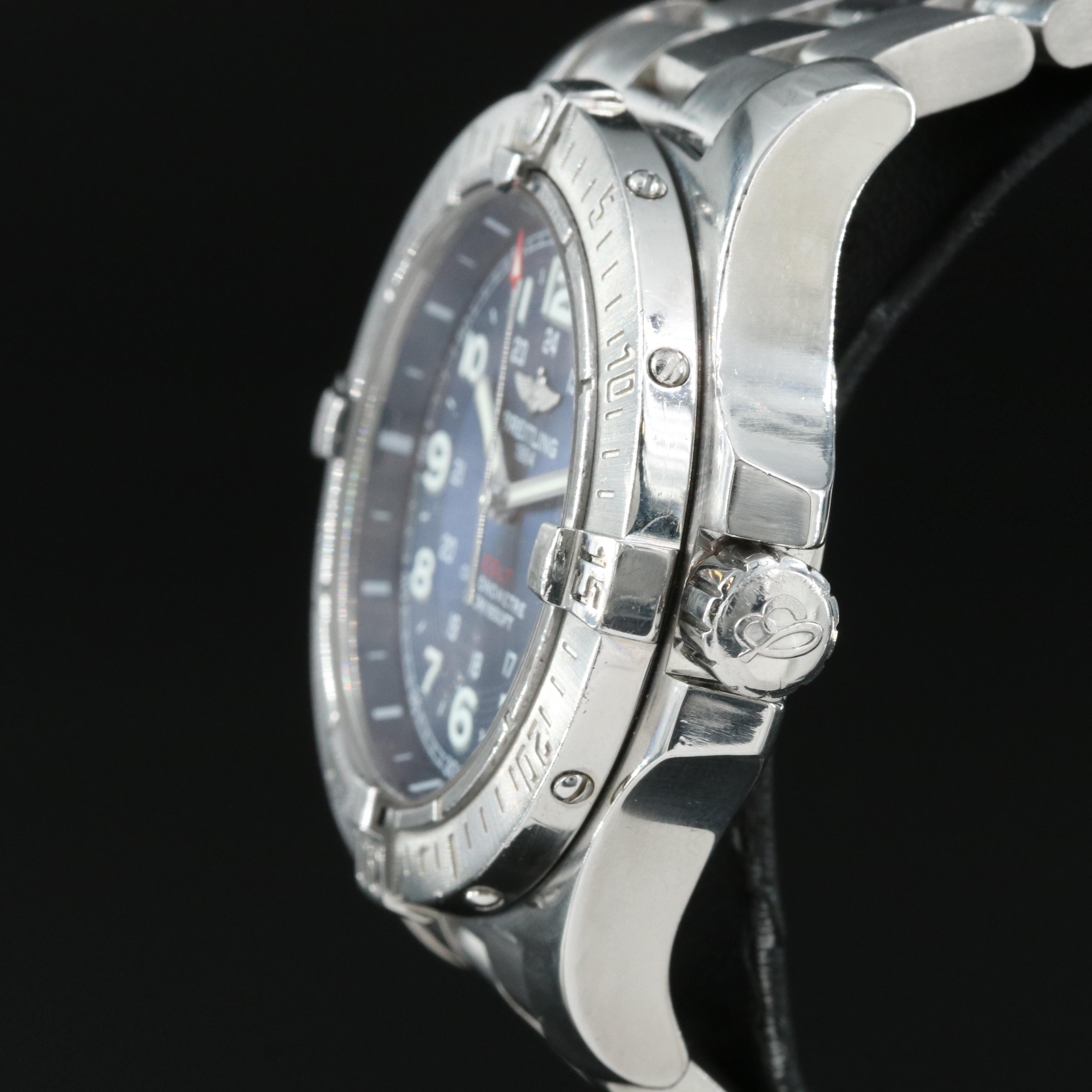 Breitling Colt Blue Dial Quartz Chronometer Watch