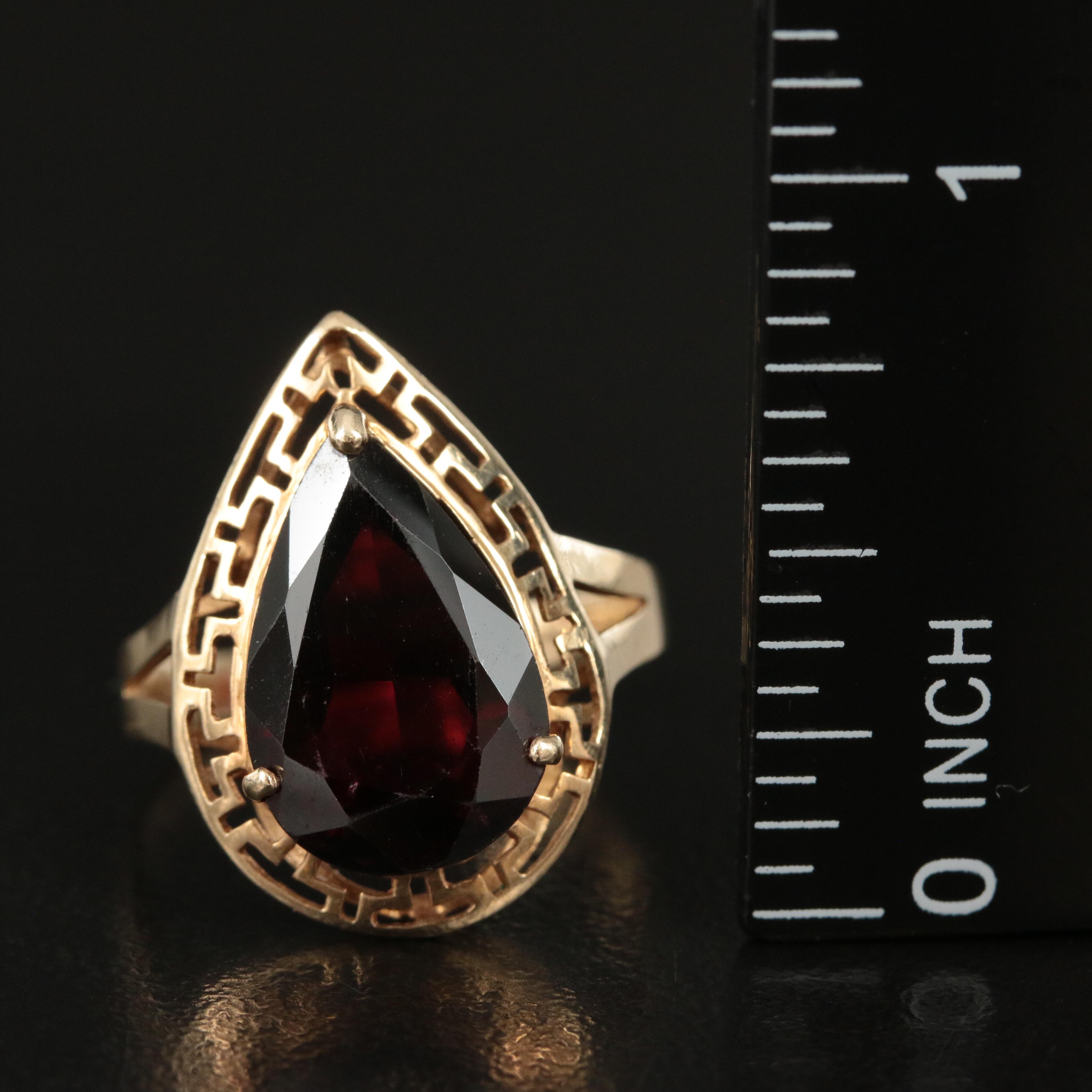 10K Garnet Ring