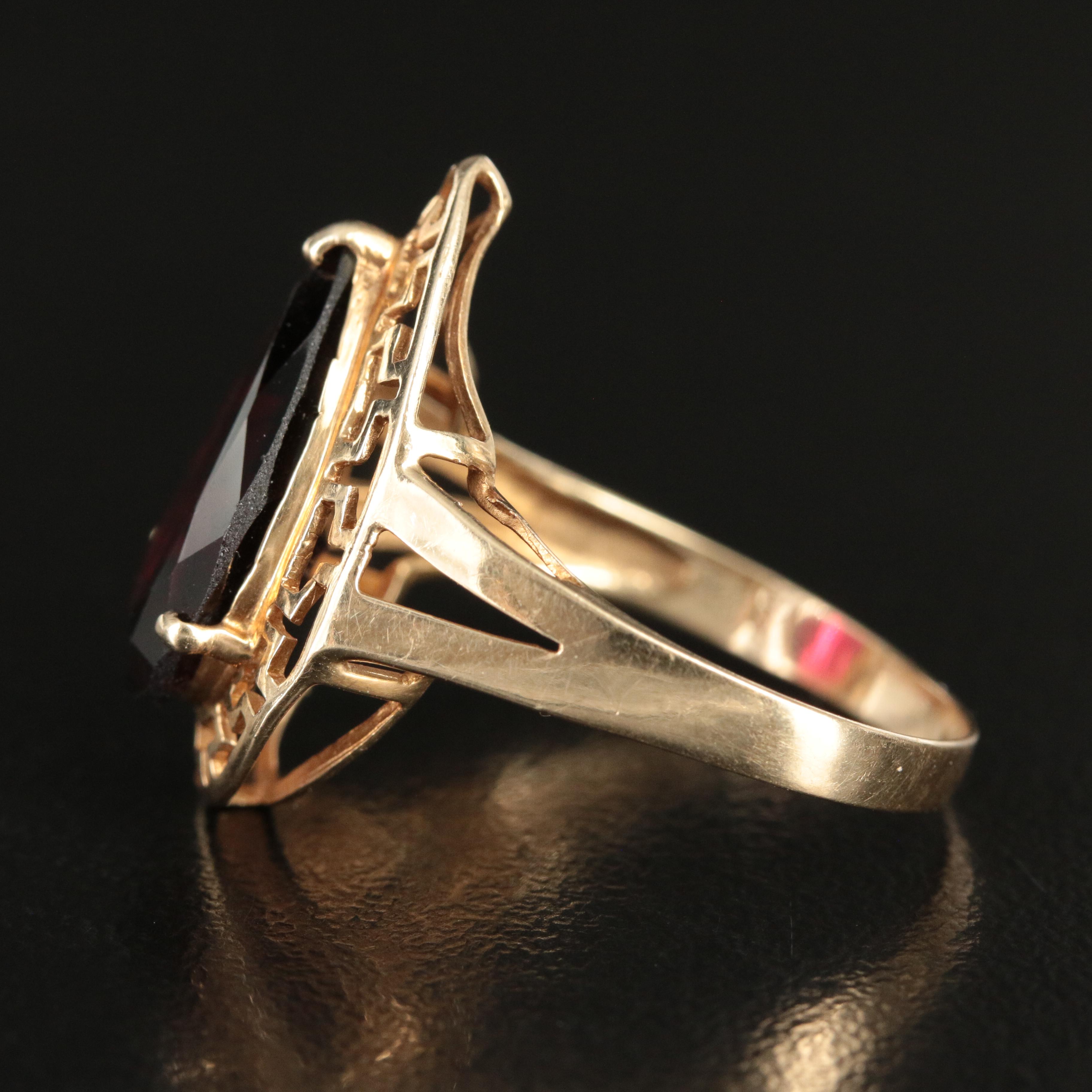 10K Garnet Ring
