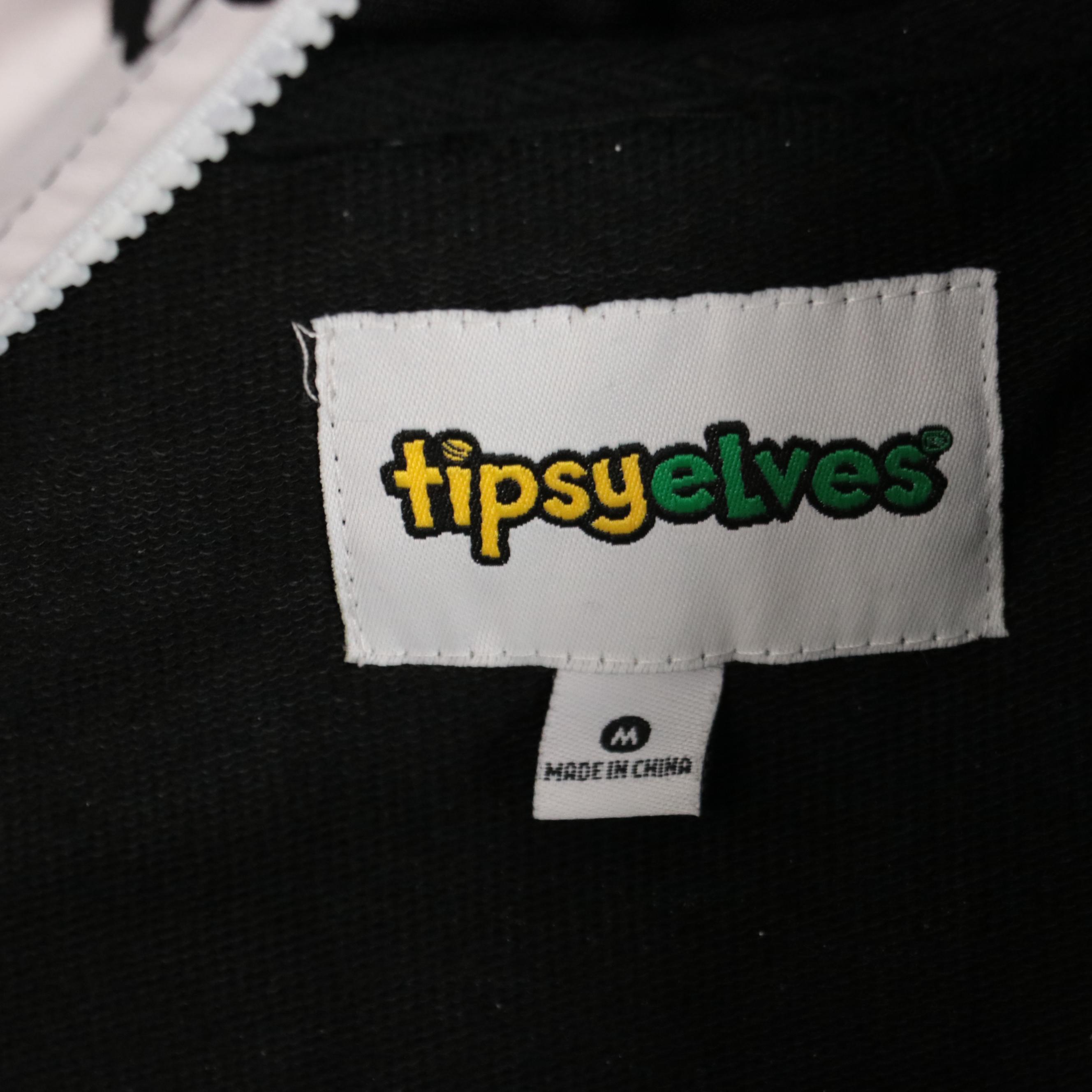 Men's Tipsyelves Hooded Full Body Skeleton Bones Zip Suit