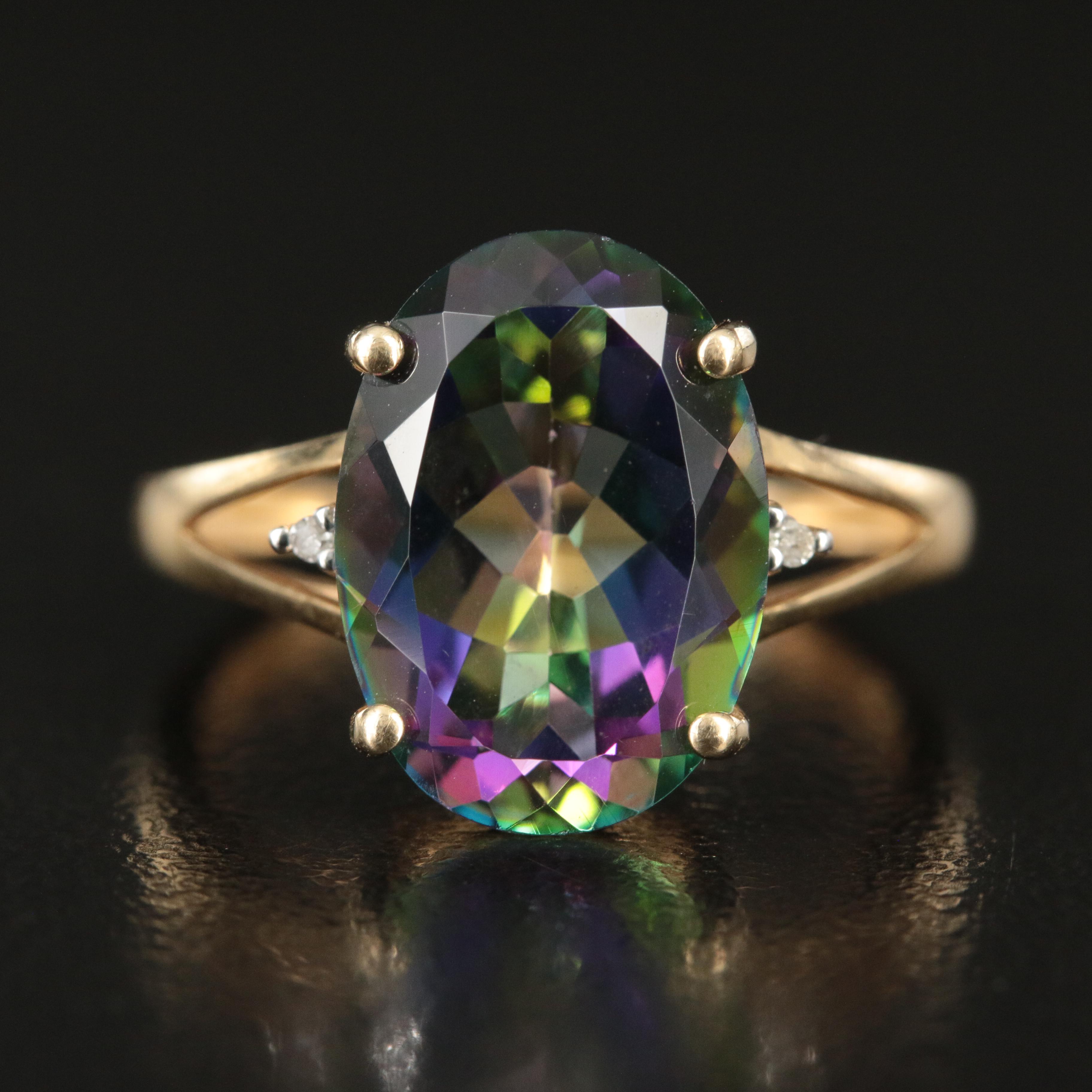 14K Mystic Topaz Ring