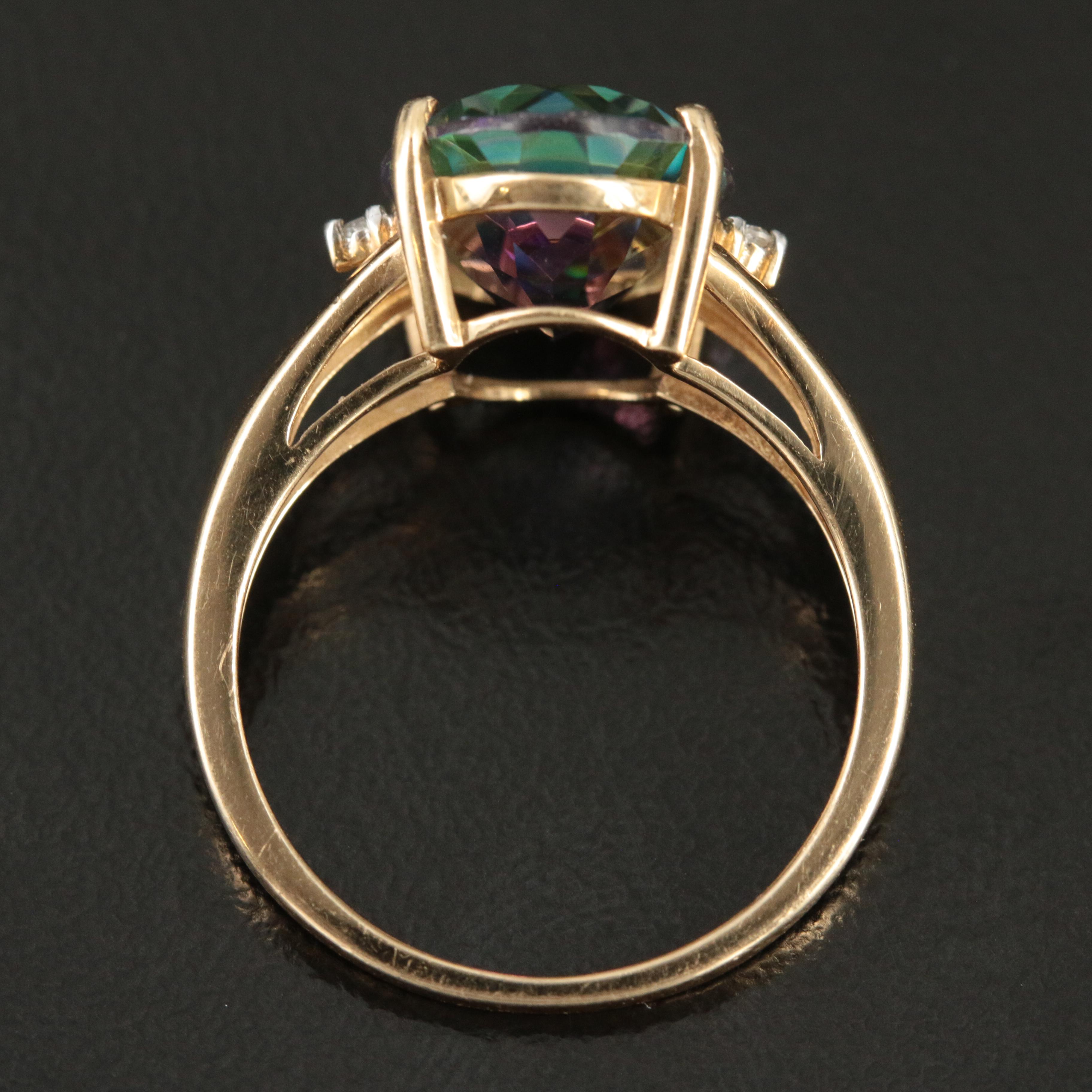 14K Mystic Topaz Ring