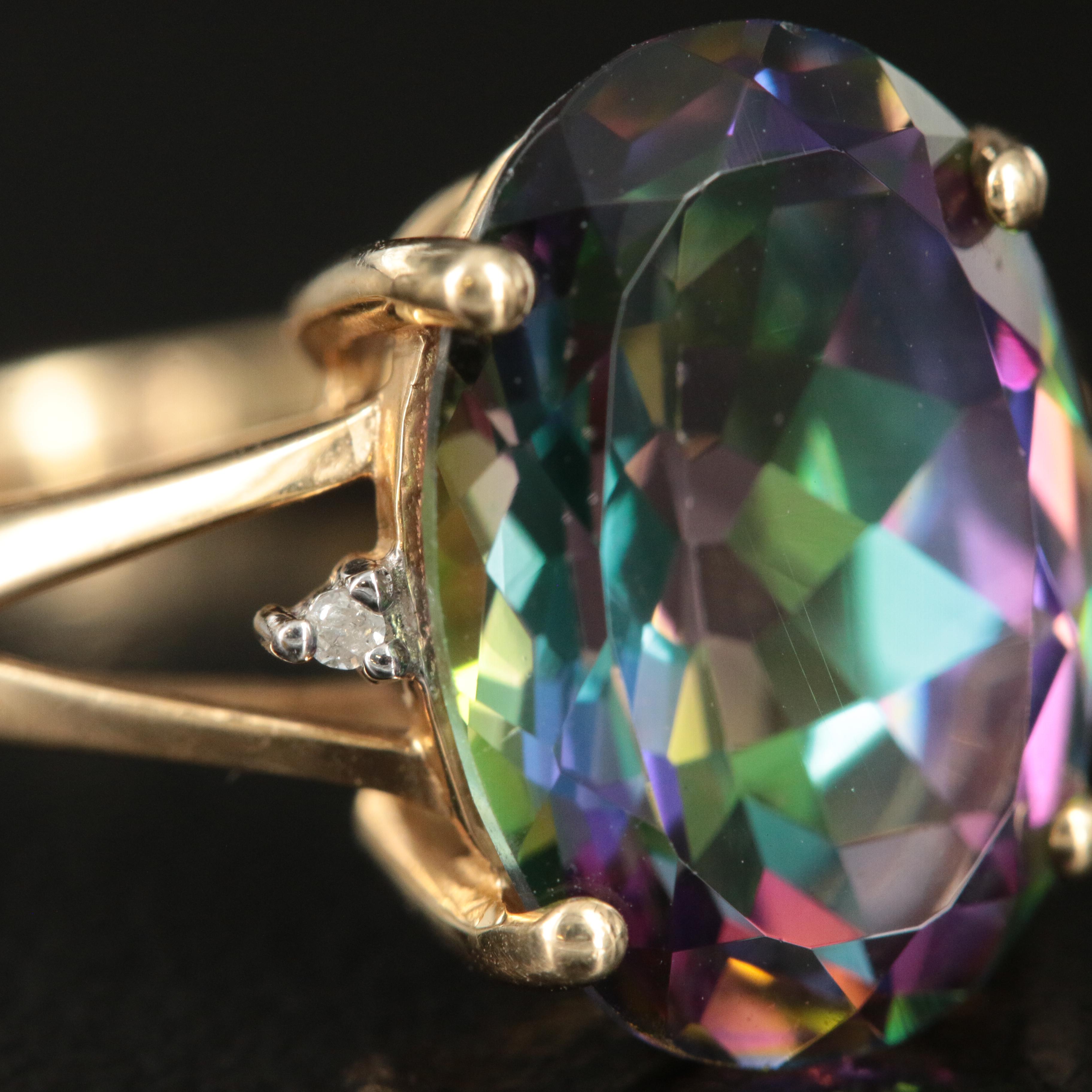 14K Mystic Topaz Ring
