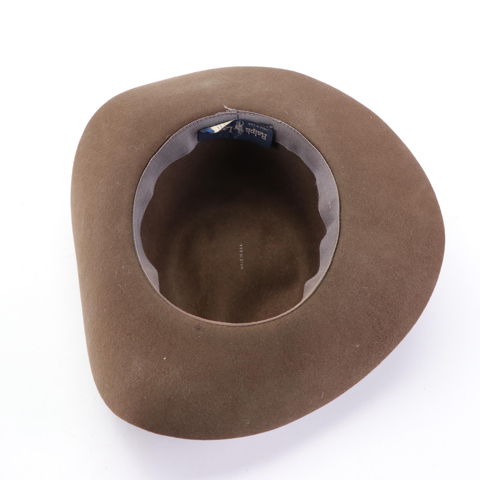 Felted Wool Brim Hat with Leather Hat Band