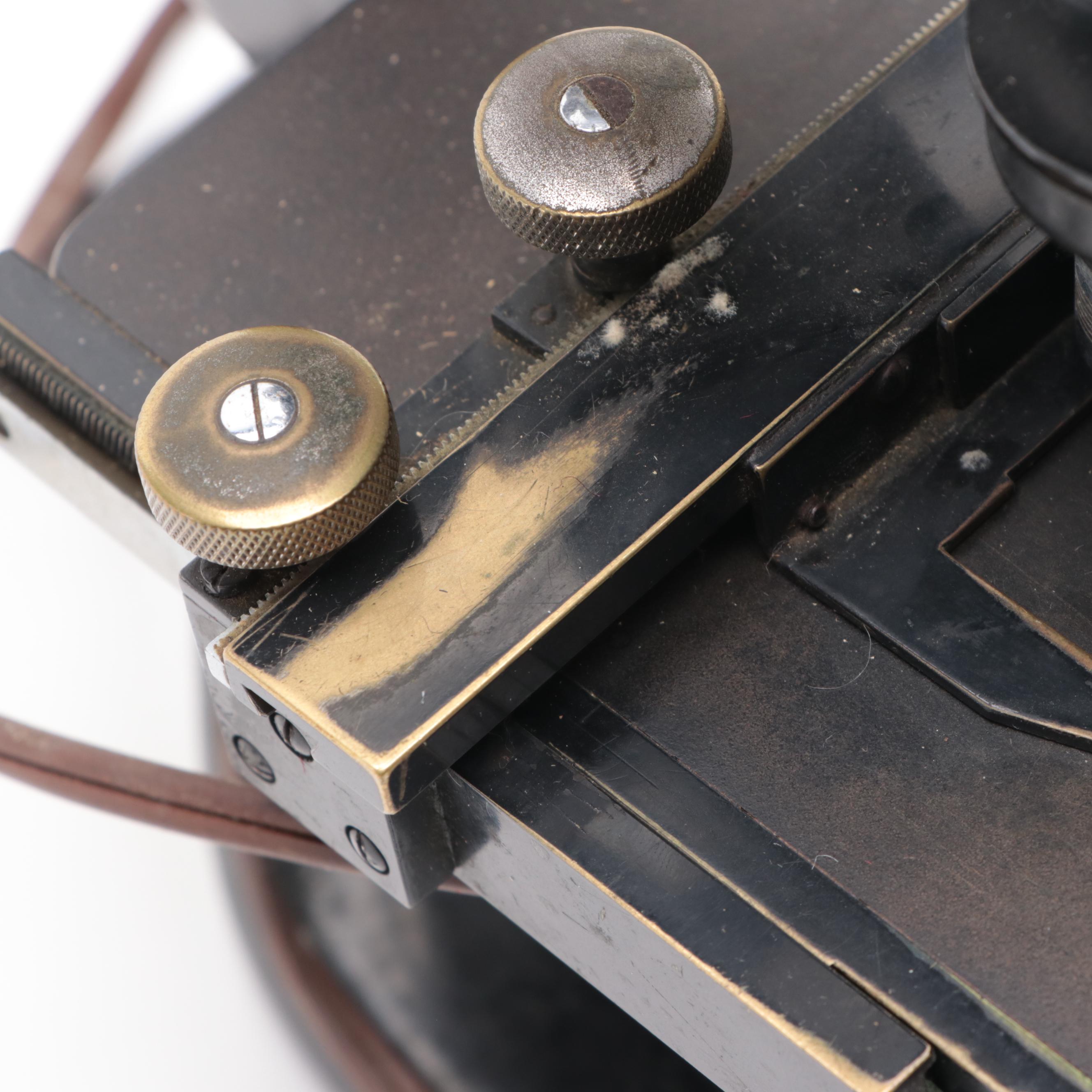 American Optical Spencer Binocular Electric Microscope With Triple Lens Turret