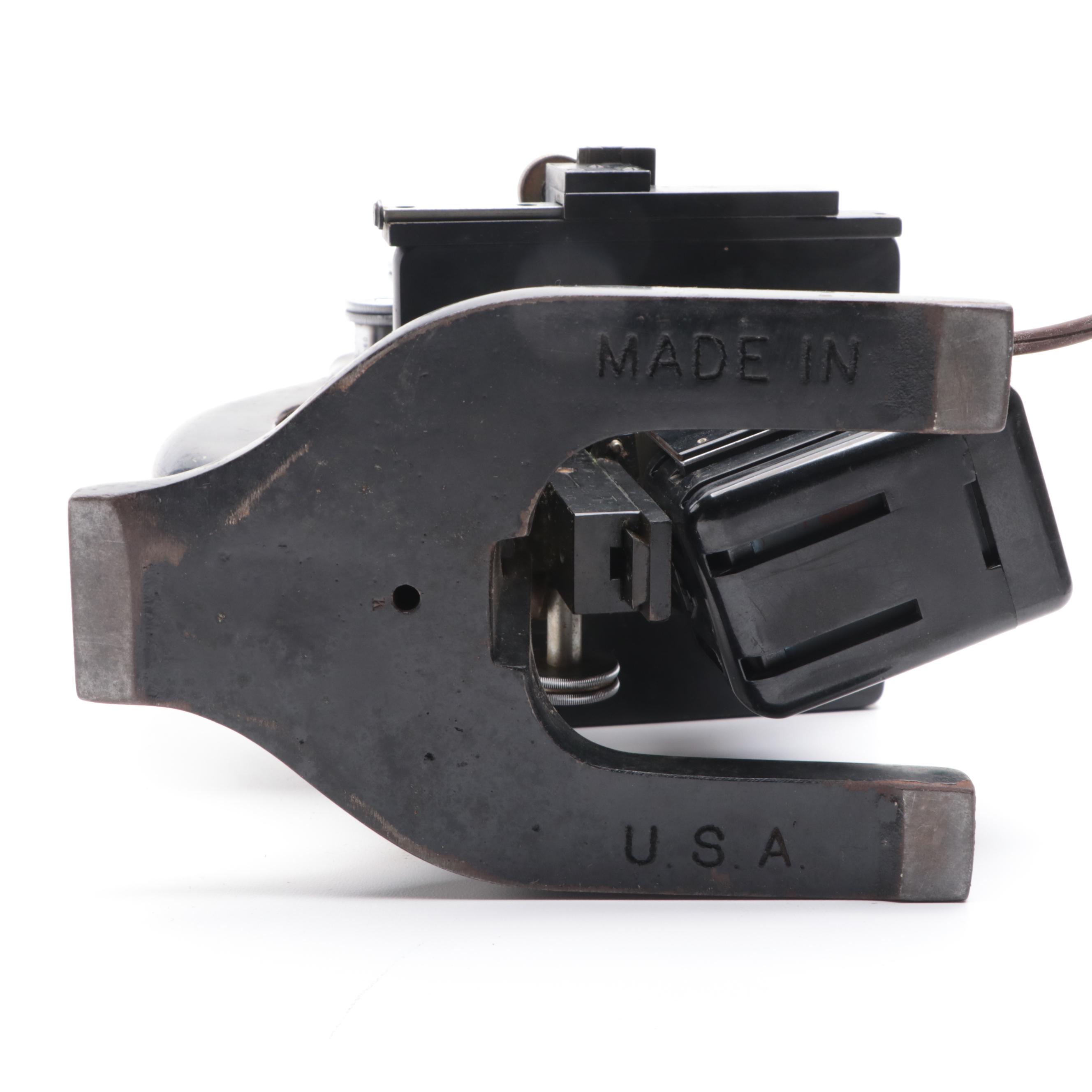 American Optical Spencer Binocular Electric Microscope With Triple Lens Turret