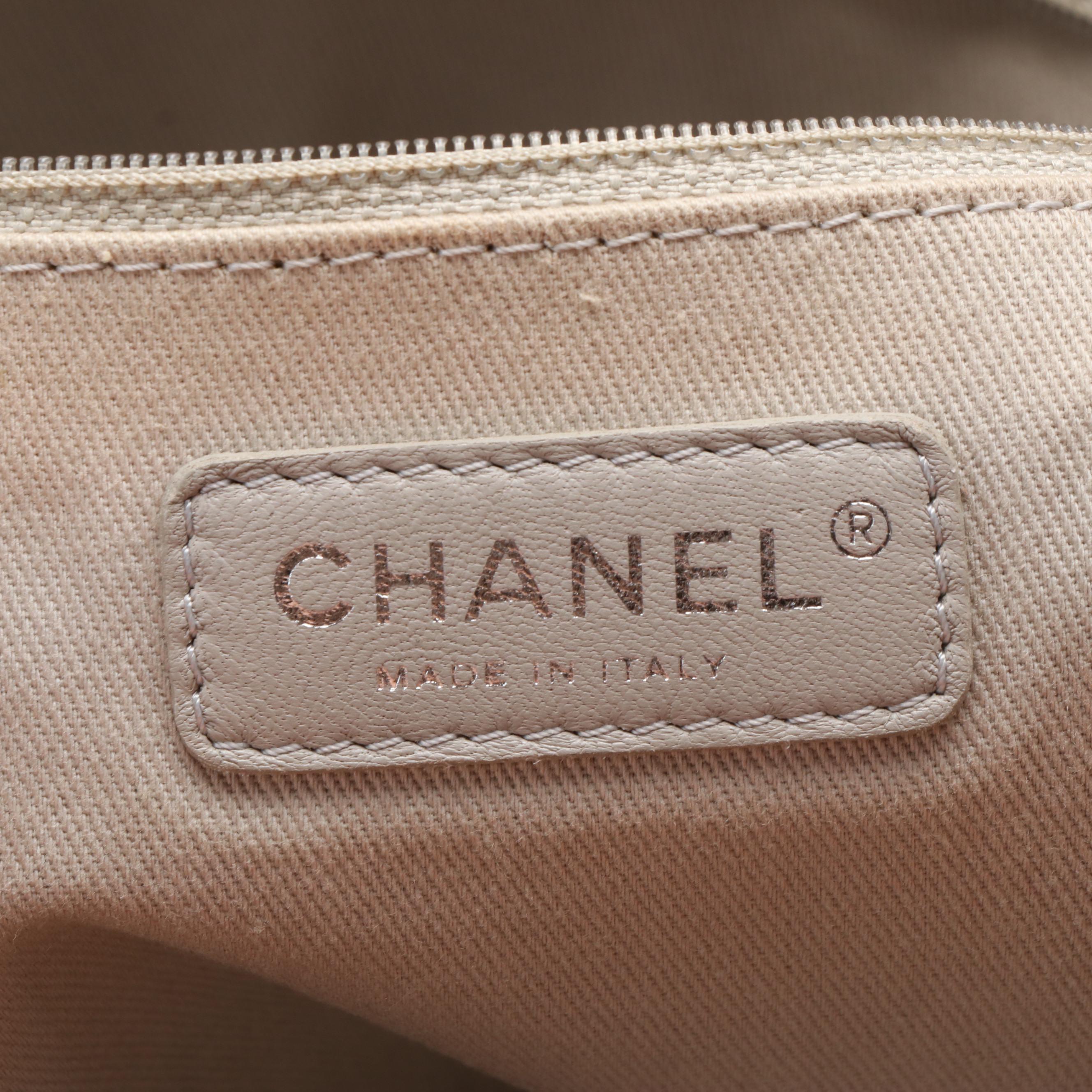 Chanel Light Pink Spiral Quilted Leather Tote