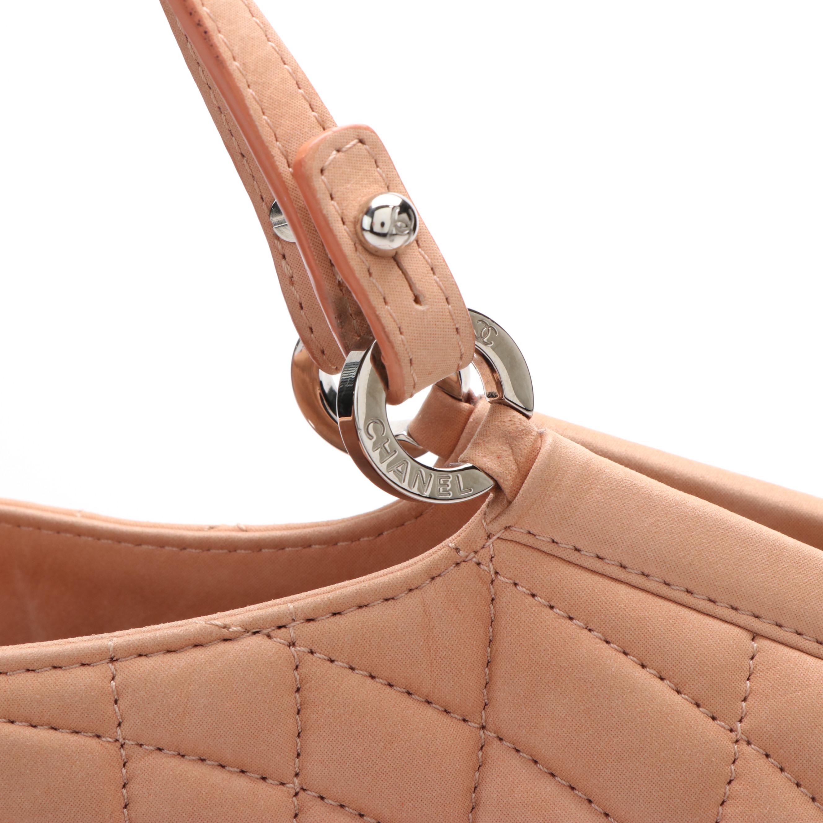 Chanel Light Pink Spiral Quilted Leather Tote