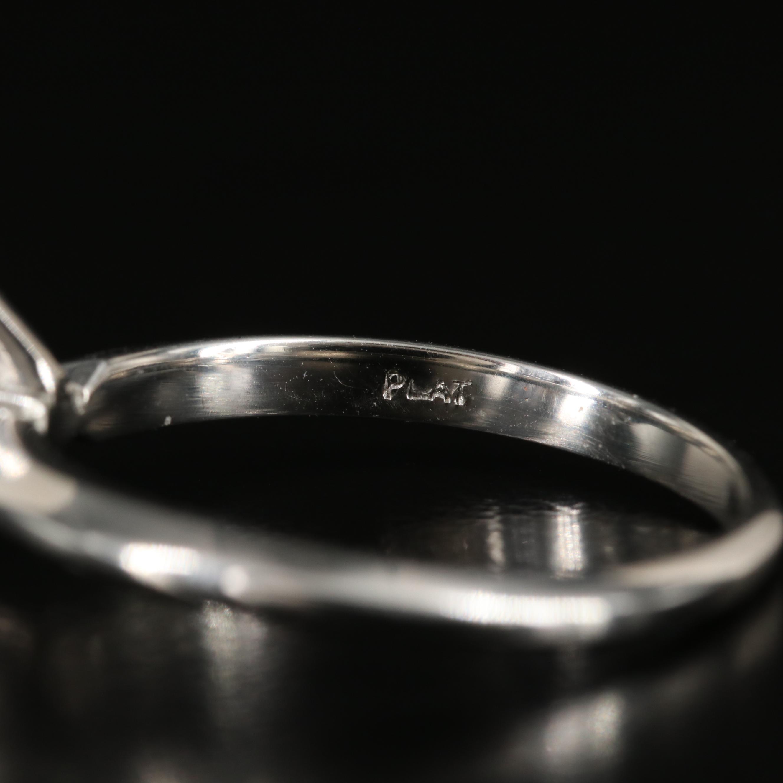 Platinum 1.05 CT Fancy Deep Blue Diamond Solitaire Ring