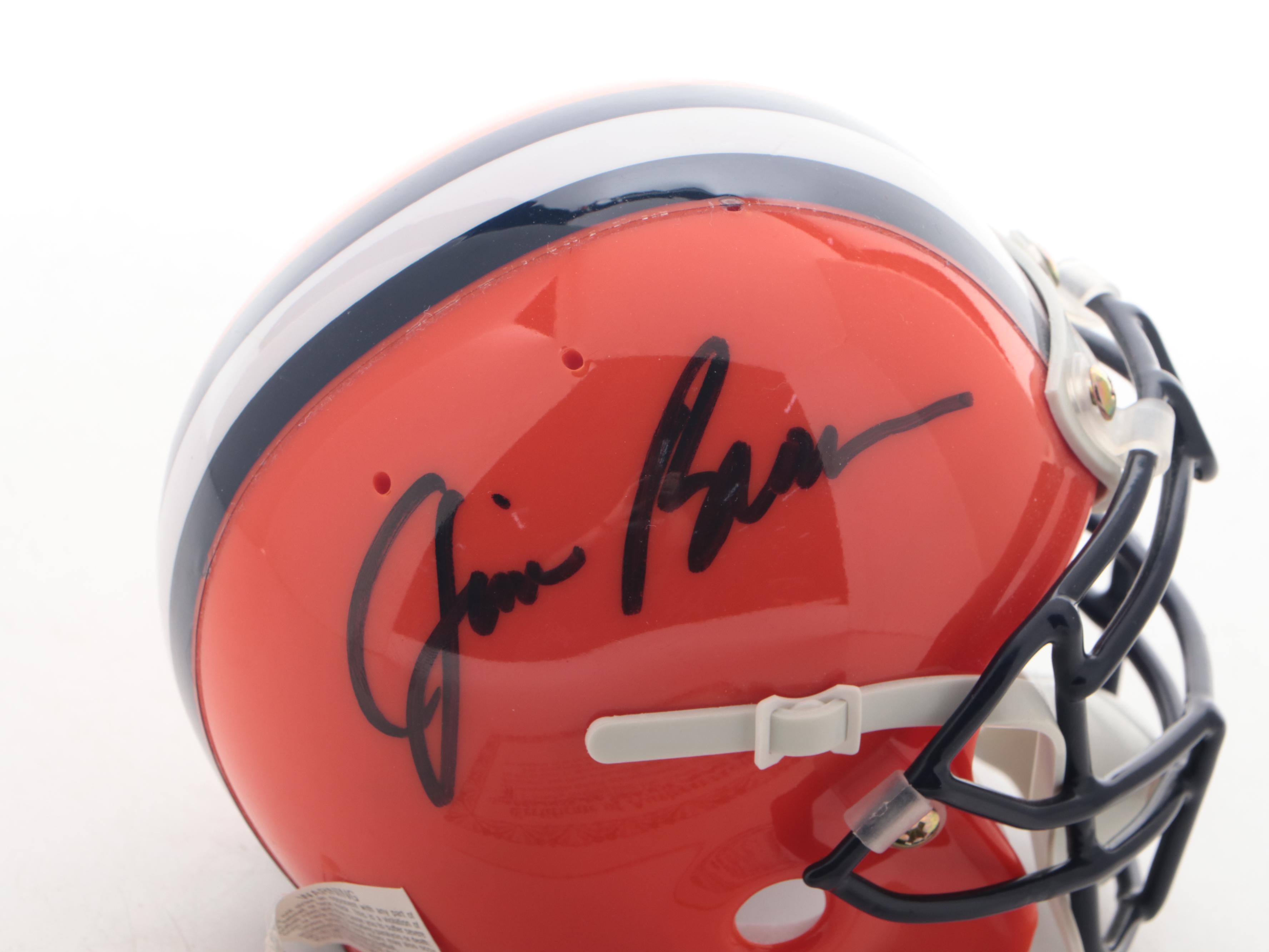 Jim Brown Signed Syracuse University Schutt Mini Helmet