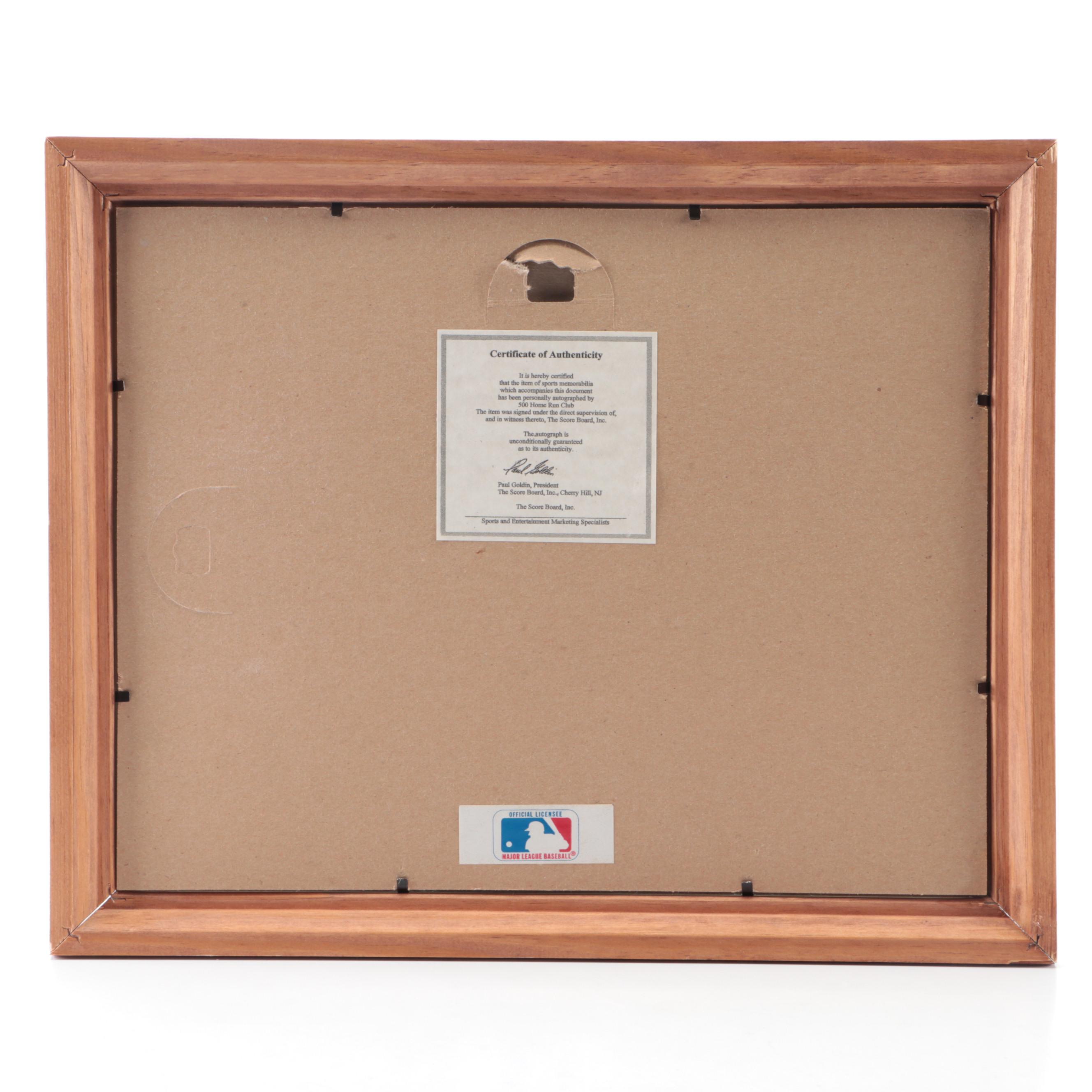 "500 Home Run Hitters" Print Signed by Mickey Mantle, Hank Aaron, and More