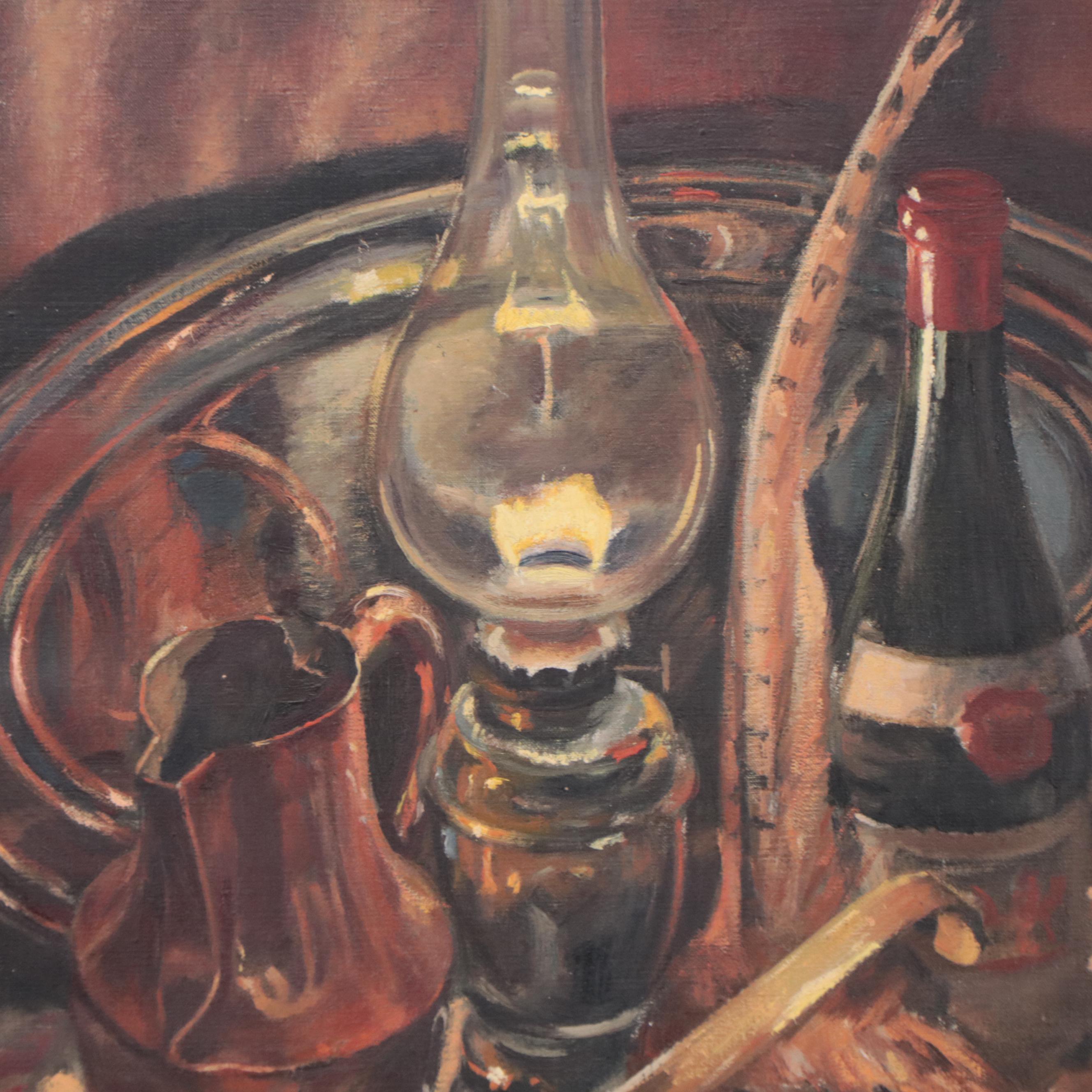 Nature Morte Still Life Oil Painting, Circa 1980