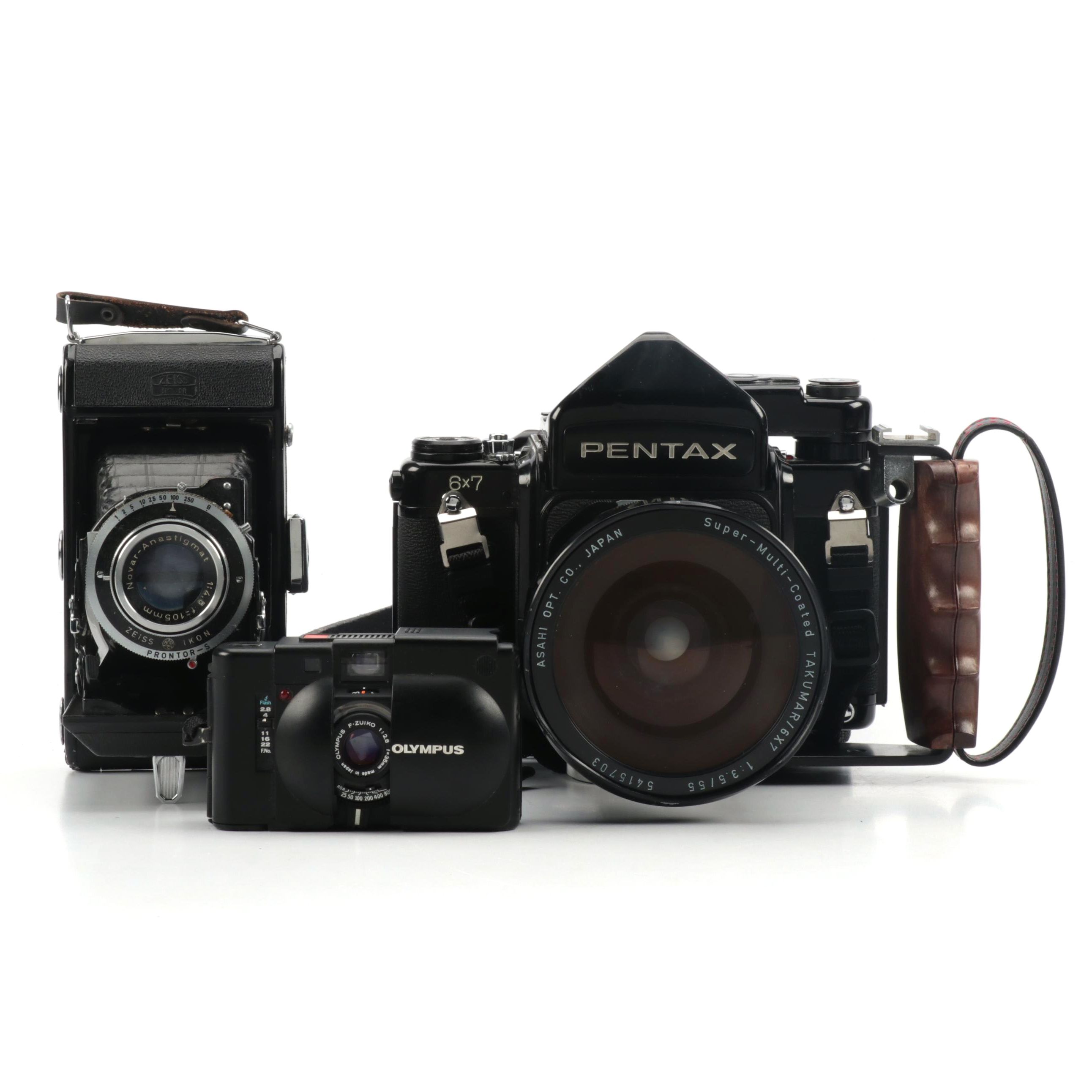 Pentax 67 Camera with Zeiss Ikon Ikonta Camera and More, 20th Century