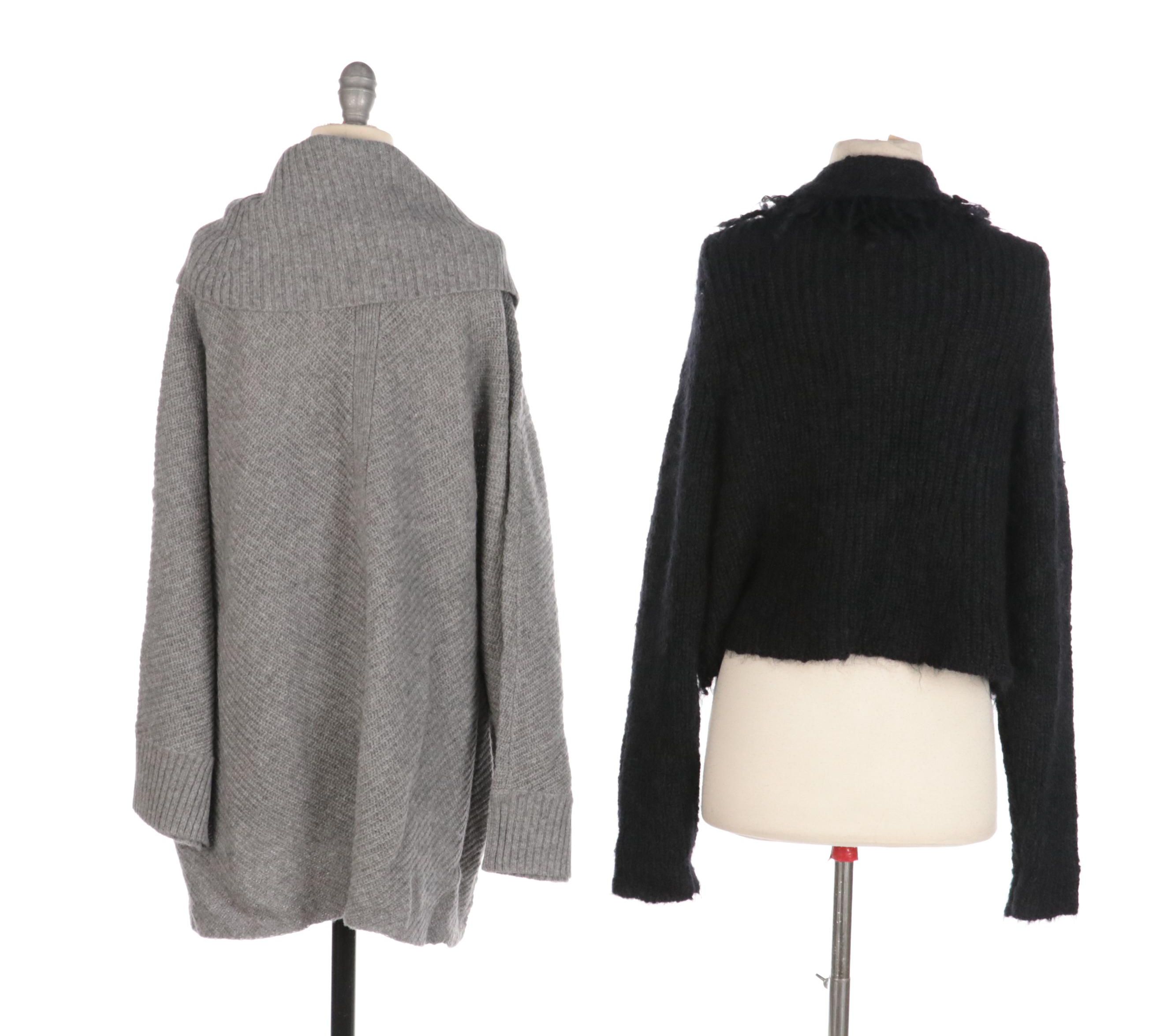 Eileen Fisher Woman Knit Cowl-Neck Sweater and Open-Front Sweater, New with Tags