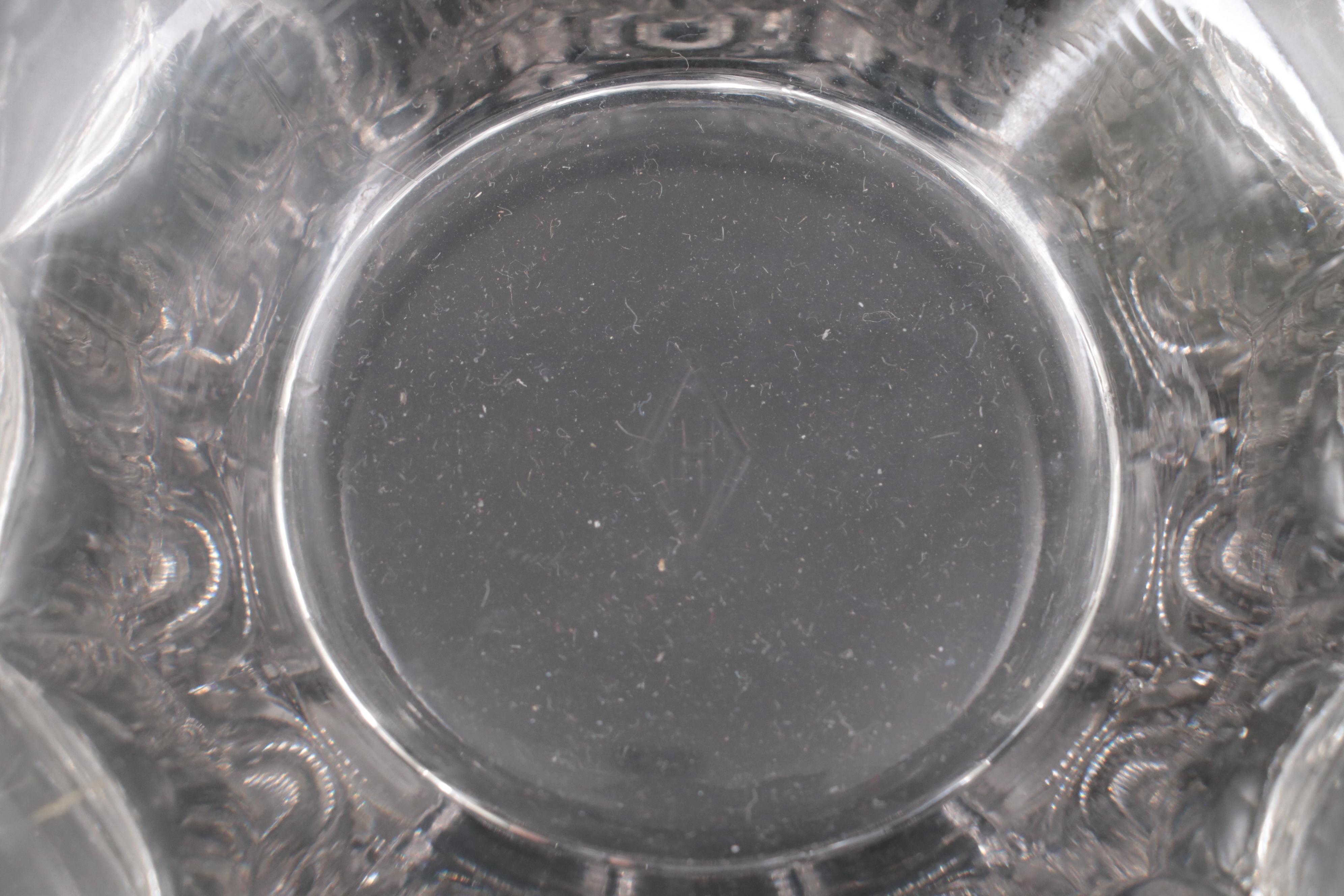 Heisey Glass Punch Bowl and Cups, Early to Mid-20th Century