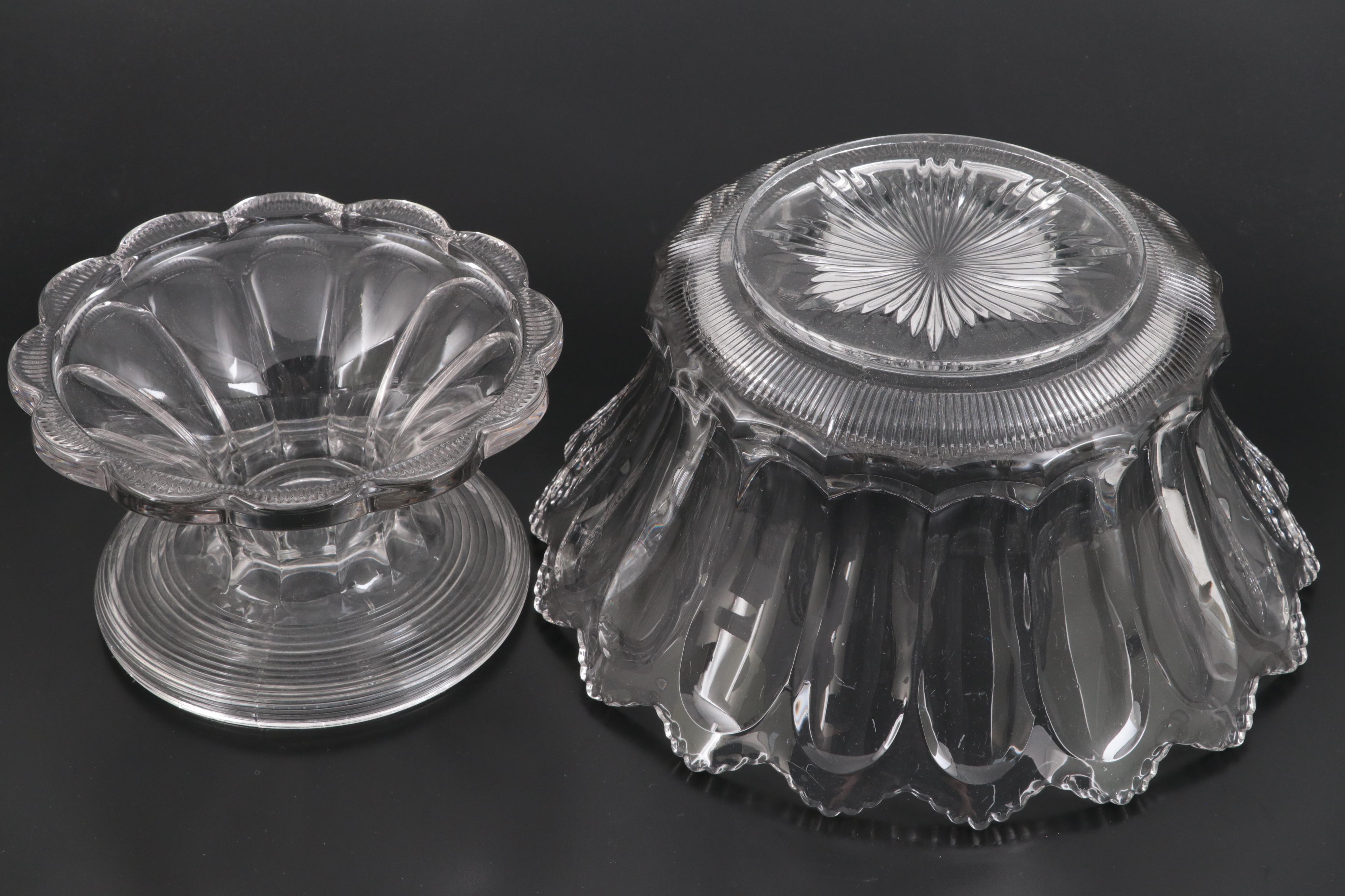 Heisey Glass Punch Bowl and Cups, Early to Mid20th Century EBTH