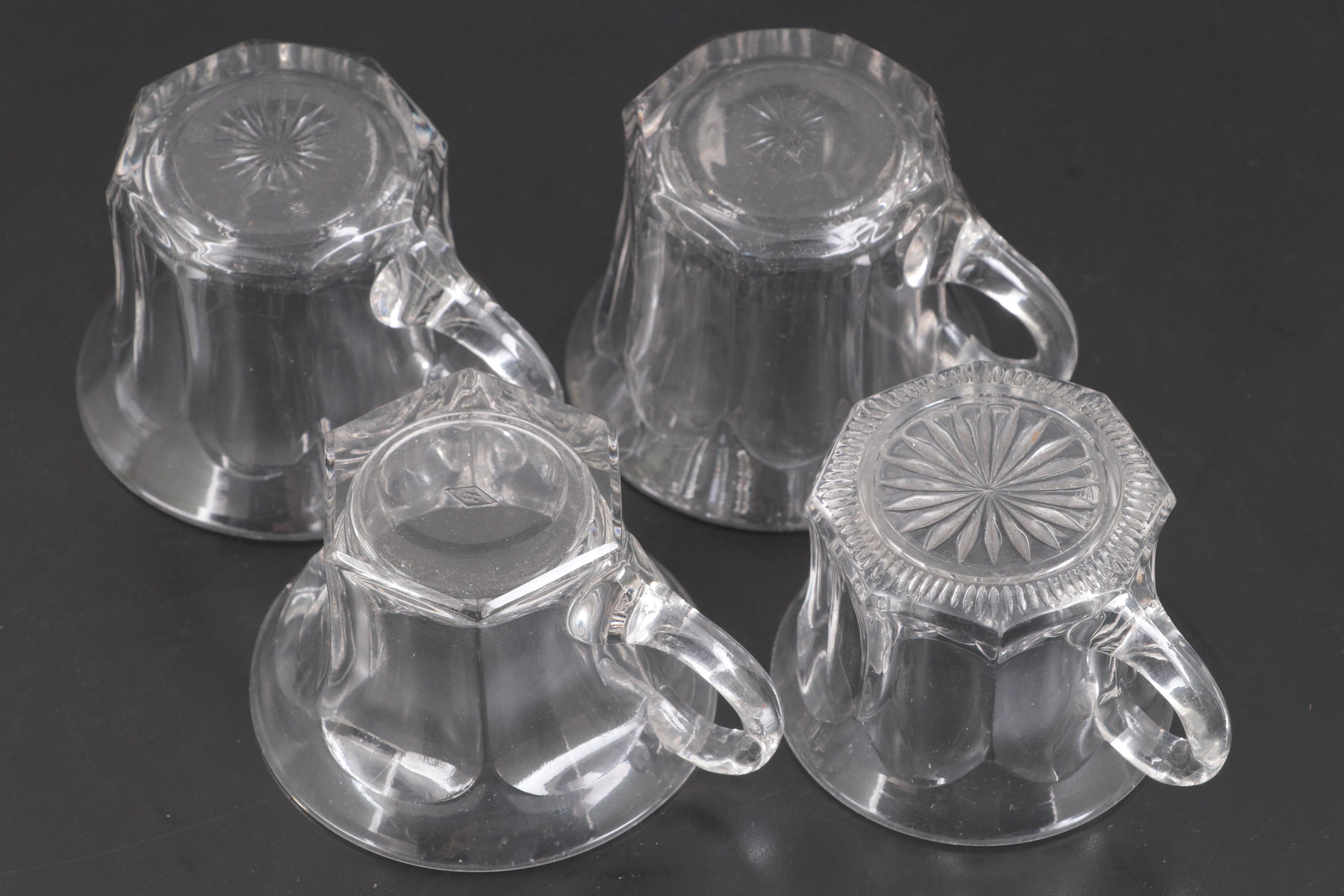 Heisey Glass Punch Bowl and Cups, Early to Mid-20th Century