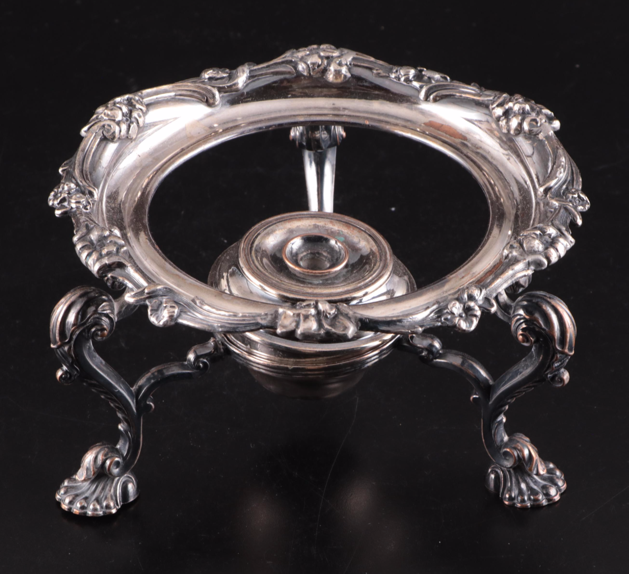 Victorian Silver Plate Hot Water Pot with Stand