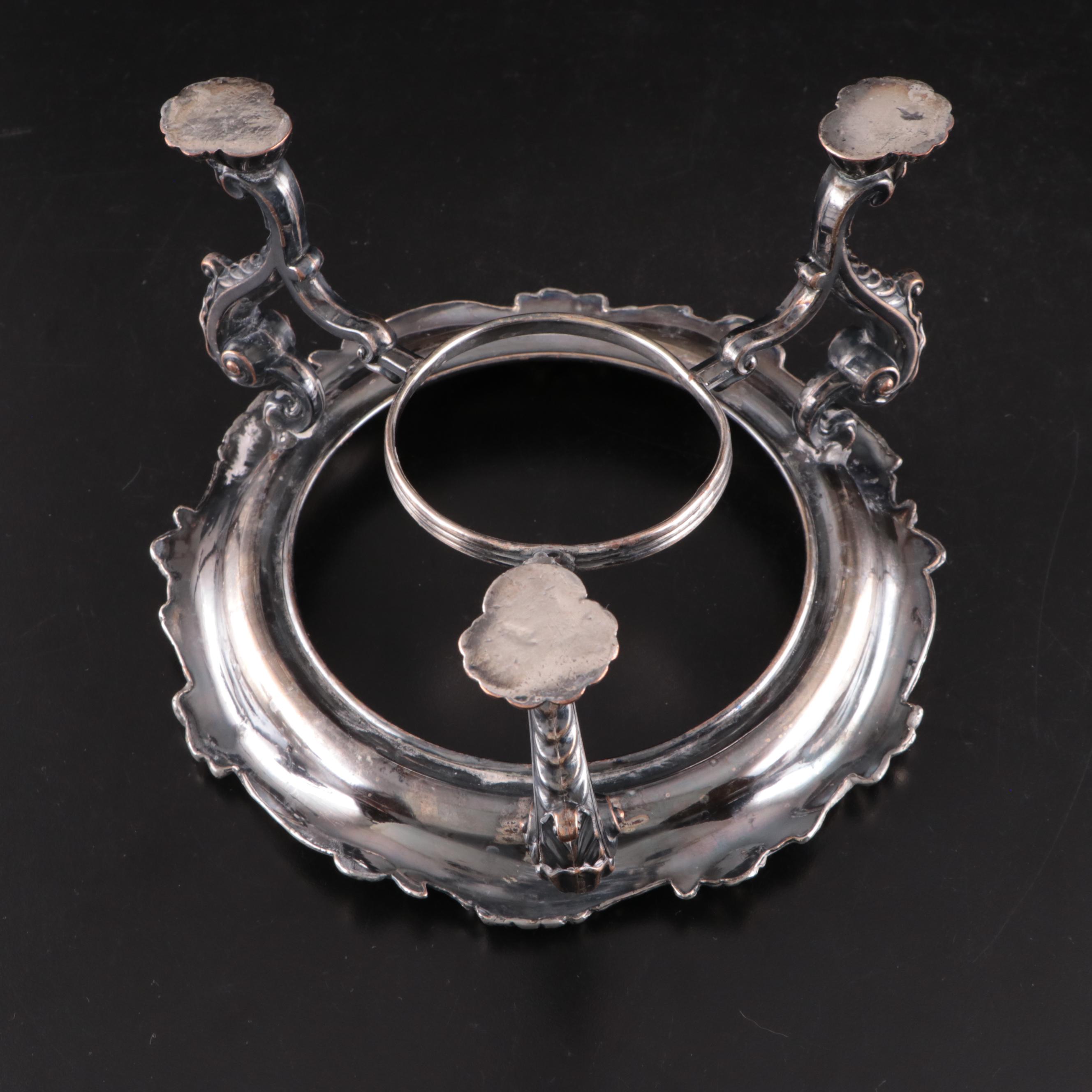 Victorian Silver Plate Hot Water Pot with Stand