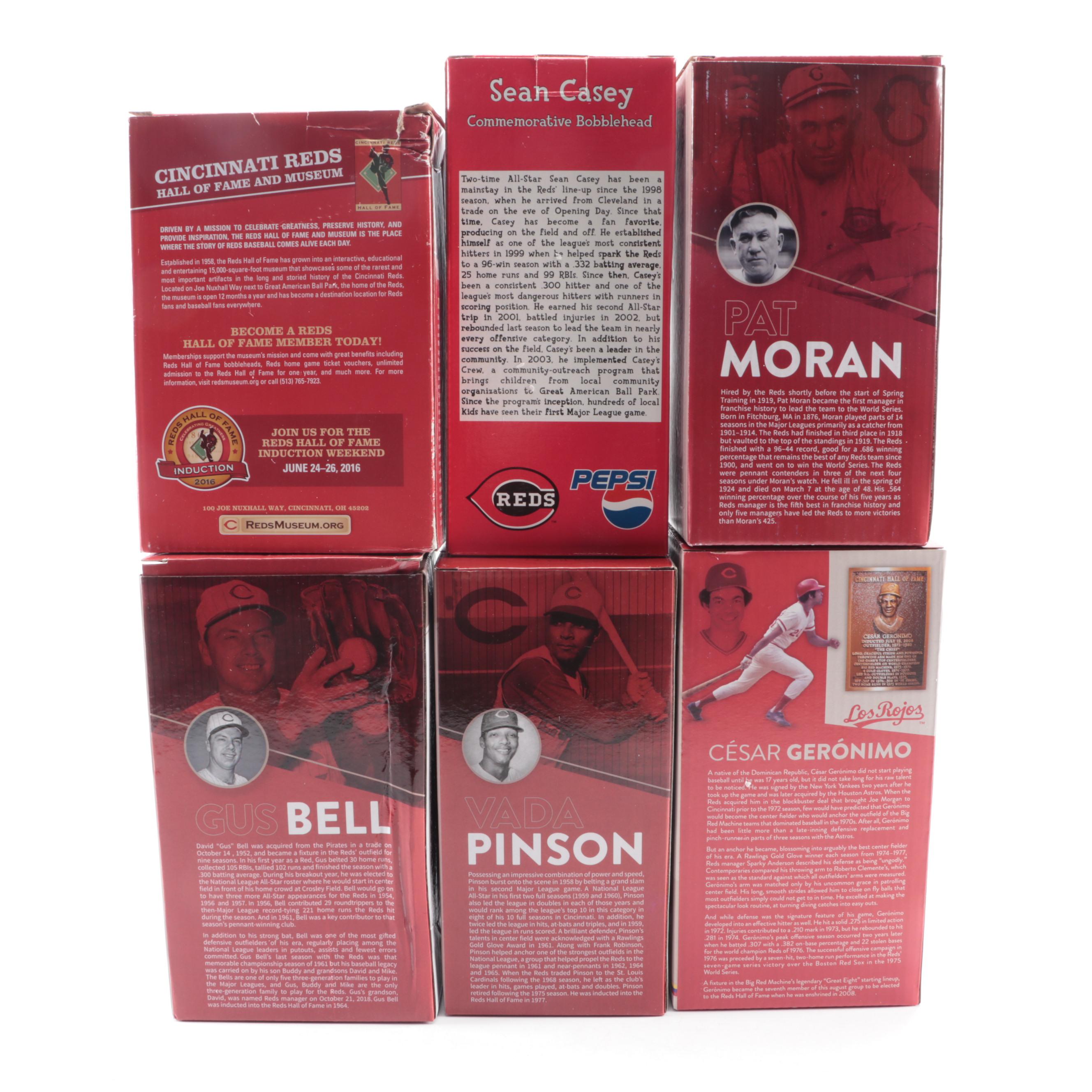 Cincinnati Reds Bobbleheads Featuring Joe Nuxhall, Pete Rose, and More