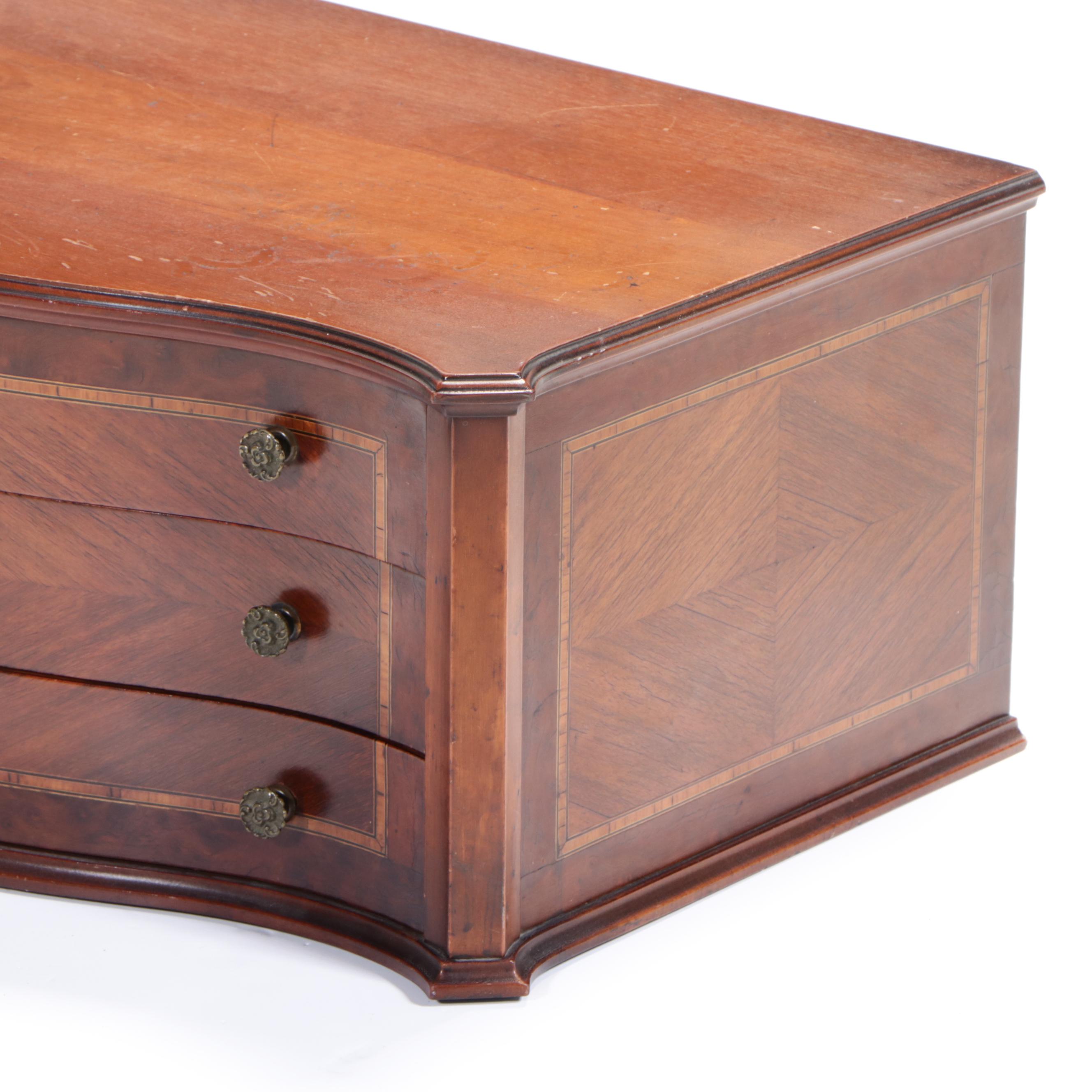 Table Top Mahogany and Inlaid Chest of Drawers