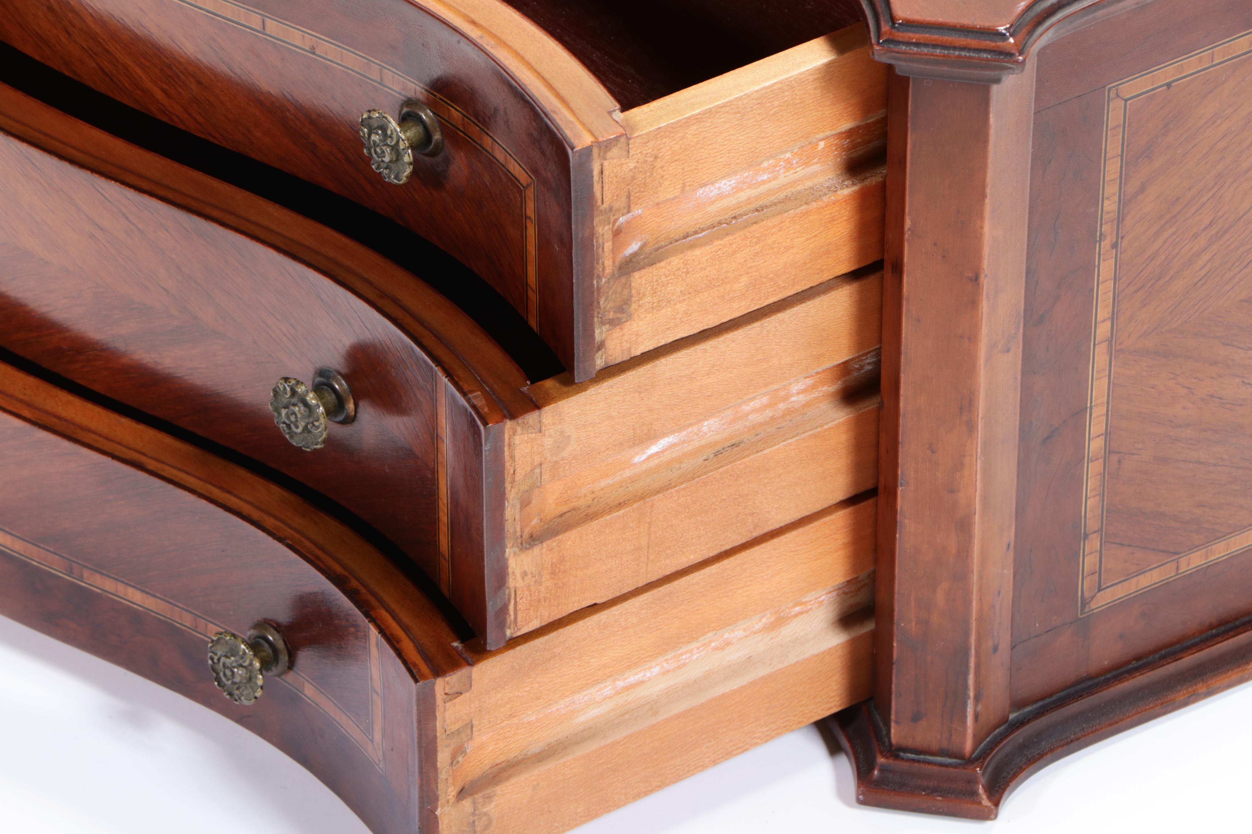 Table Top Mahogany and Inlaid Chest of Drawers