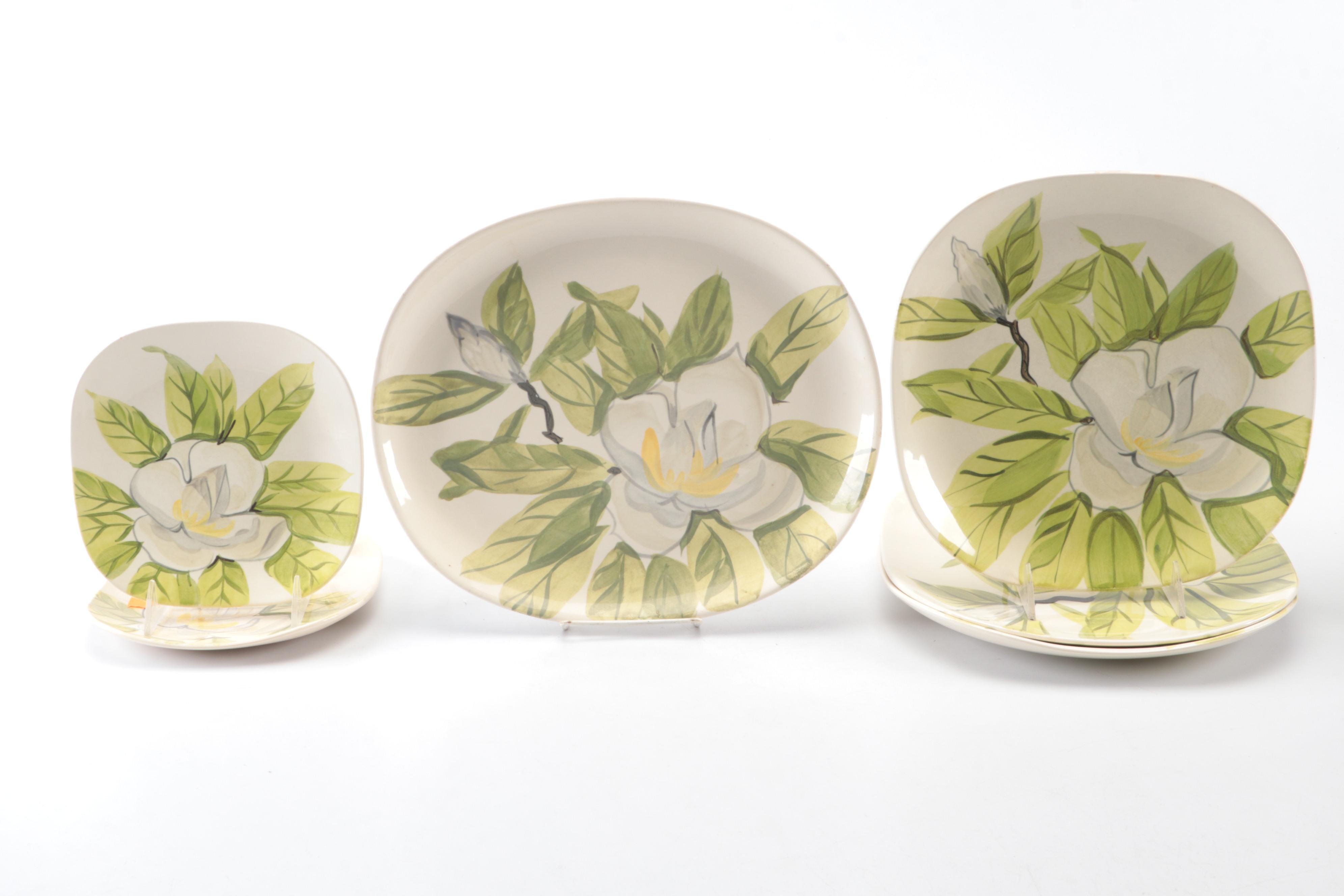 Red Wing Pottery "Magnolia" and "Lotus" Ceramic Dinnerware and Table Accessories