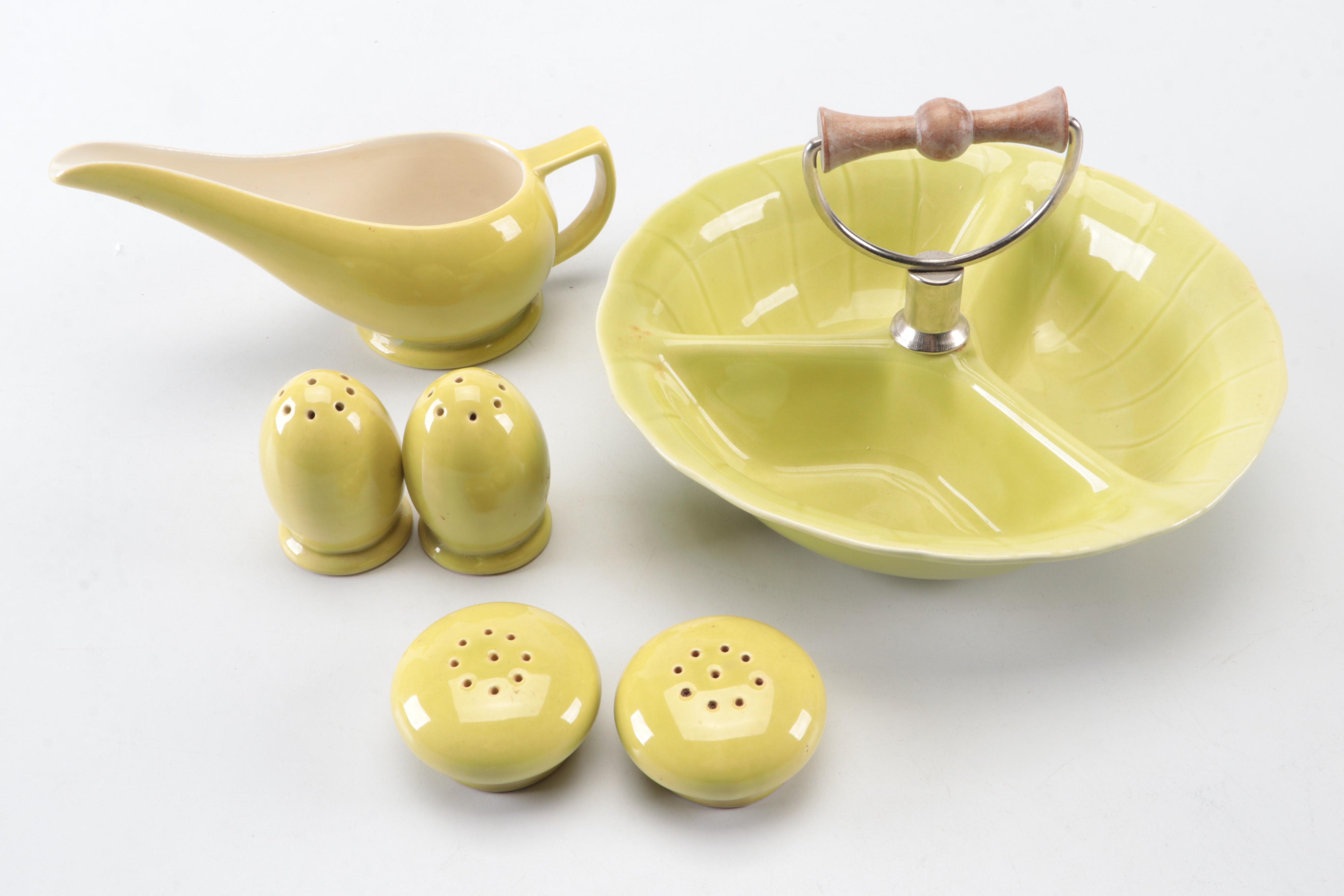 Red Wing Pottery "Magnolia" and "Lotus" Ceramic Dinnerware and Table Accessories