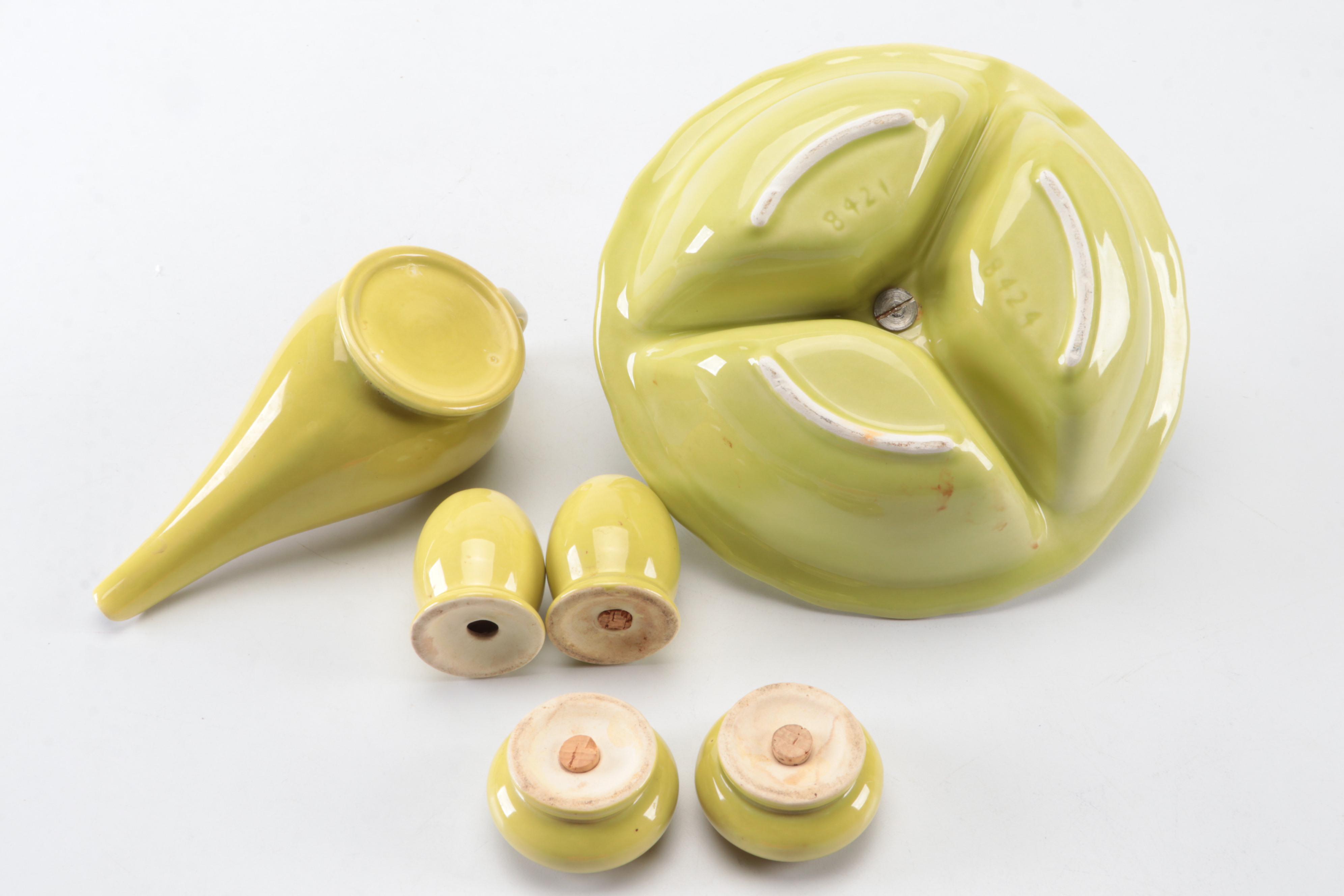 Red Wing Pottery "Magnolia" and "Lotus" Ceramic Dinnerware and Table Accessories