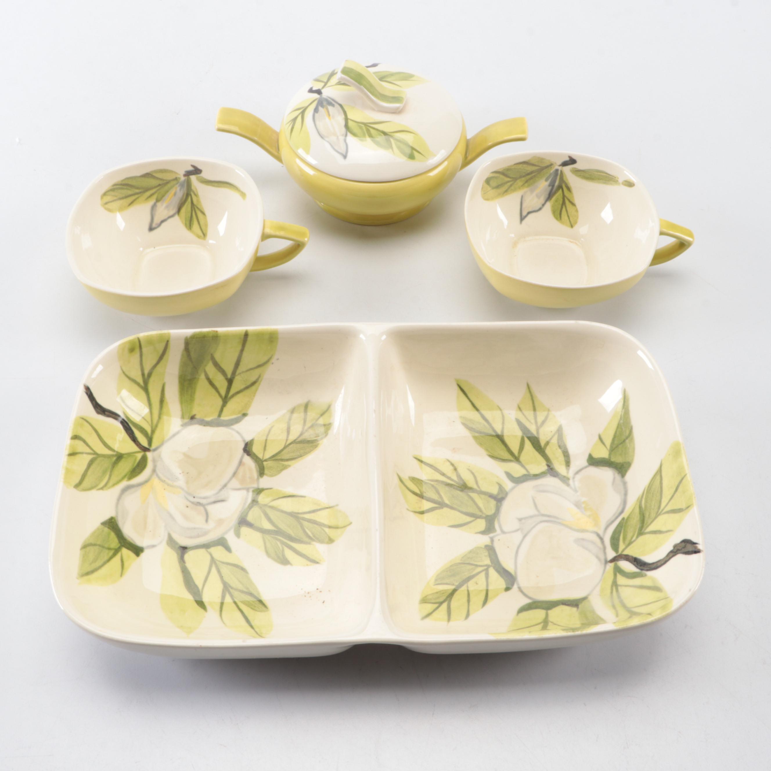 Red Wing Pottery "Magnolia" and "Lotus" Ceramic Dinnerware and Table Accessories