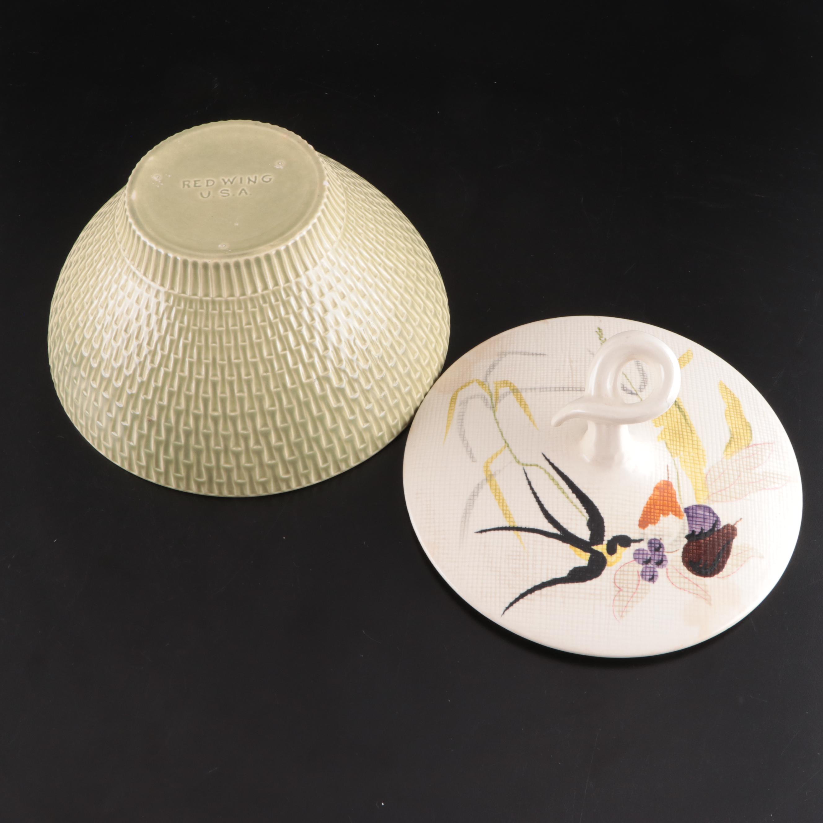 Red Wing Pottery "Capistrano" Ceramic Serveware, Mid to Late 20th Century