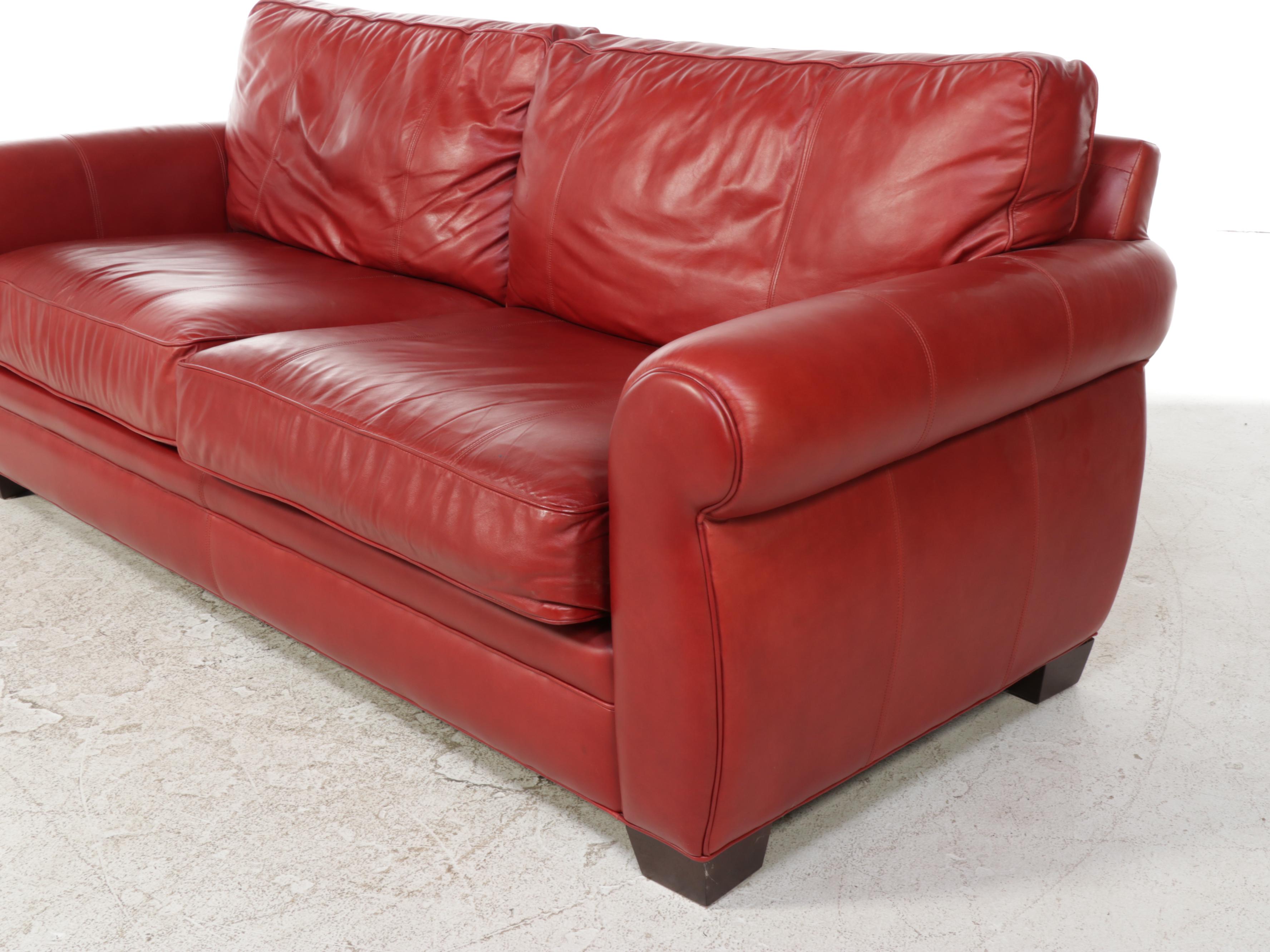 Broyhill Leather Upholstered Sofa
