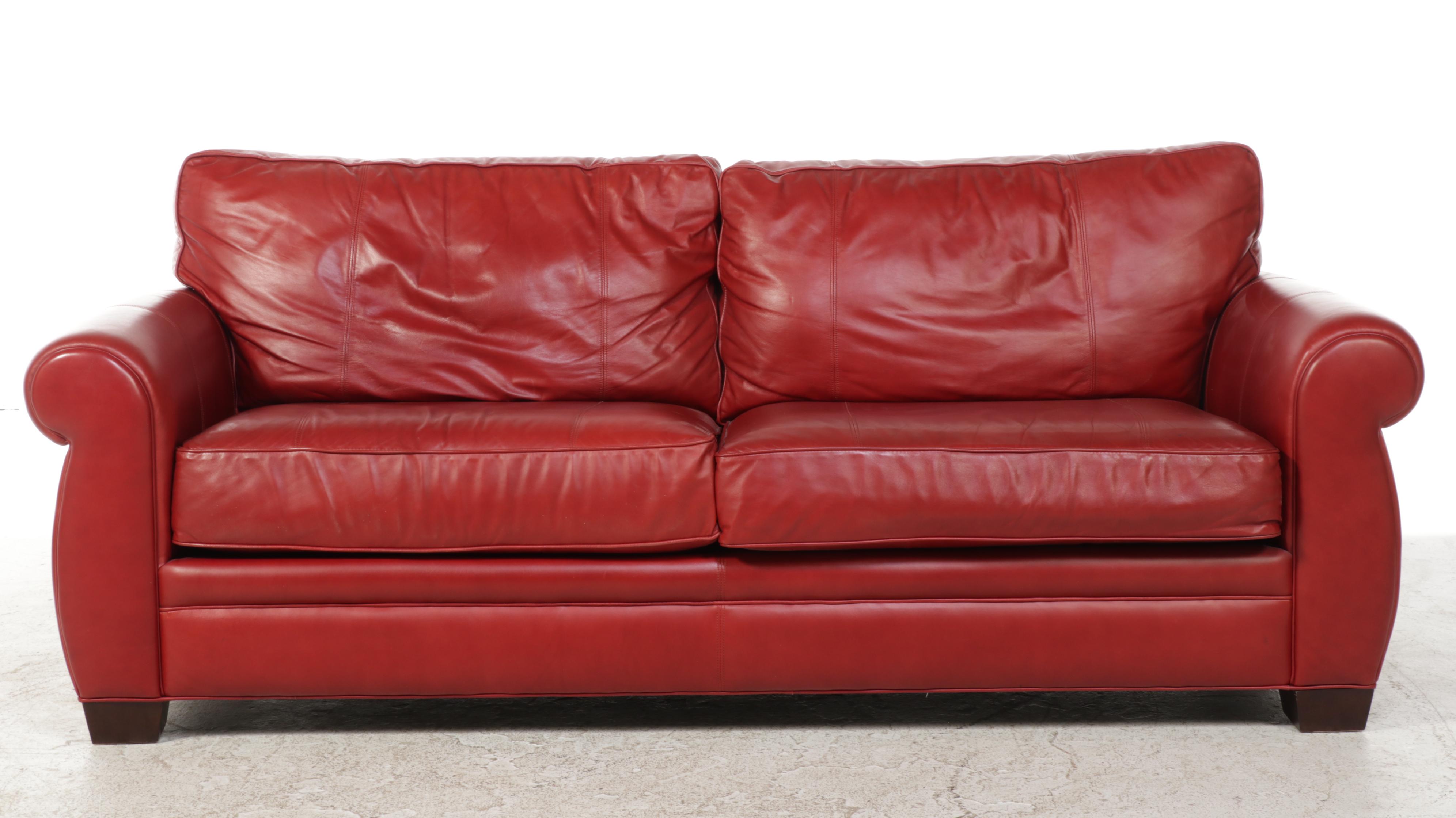 Broyhill Leather Upholstered Sofa