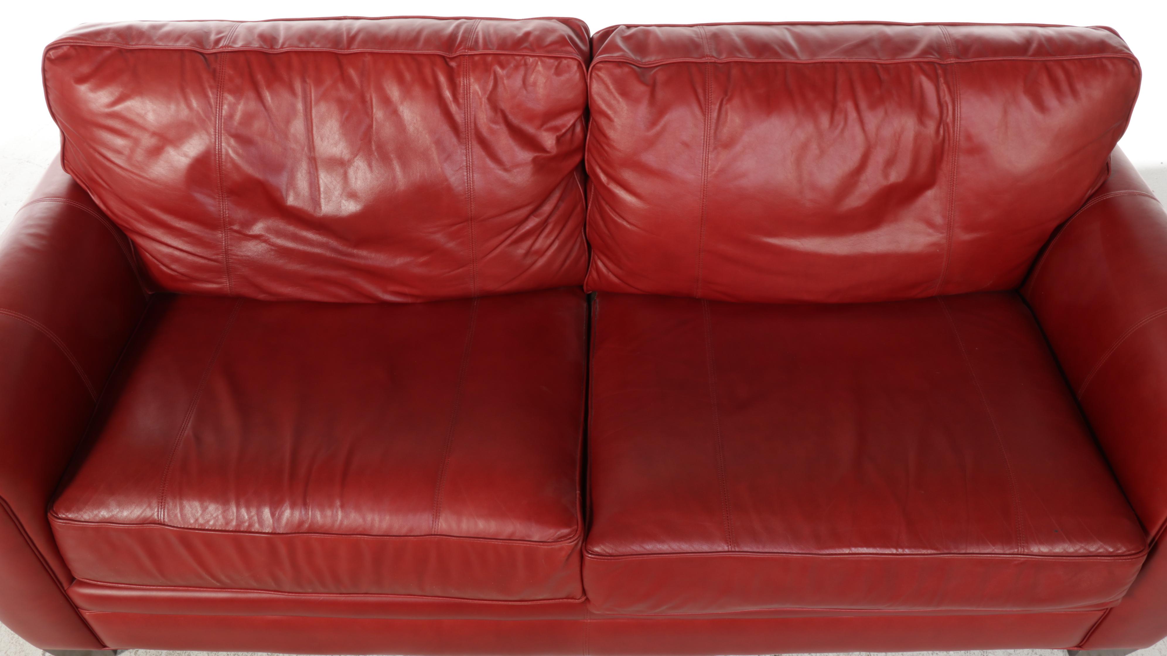 Broyhill Leather Upholstered Sofa