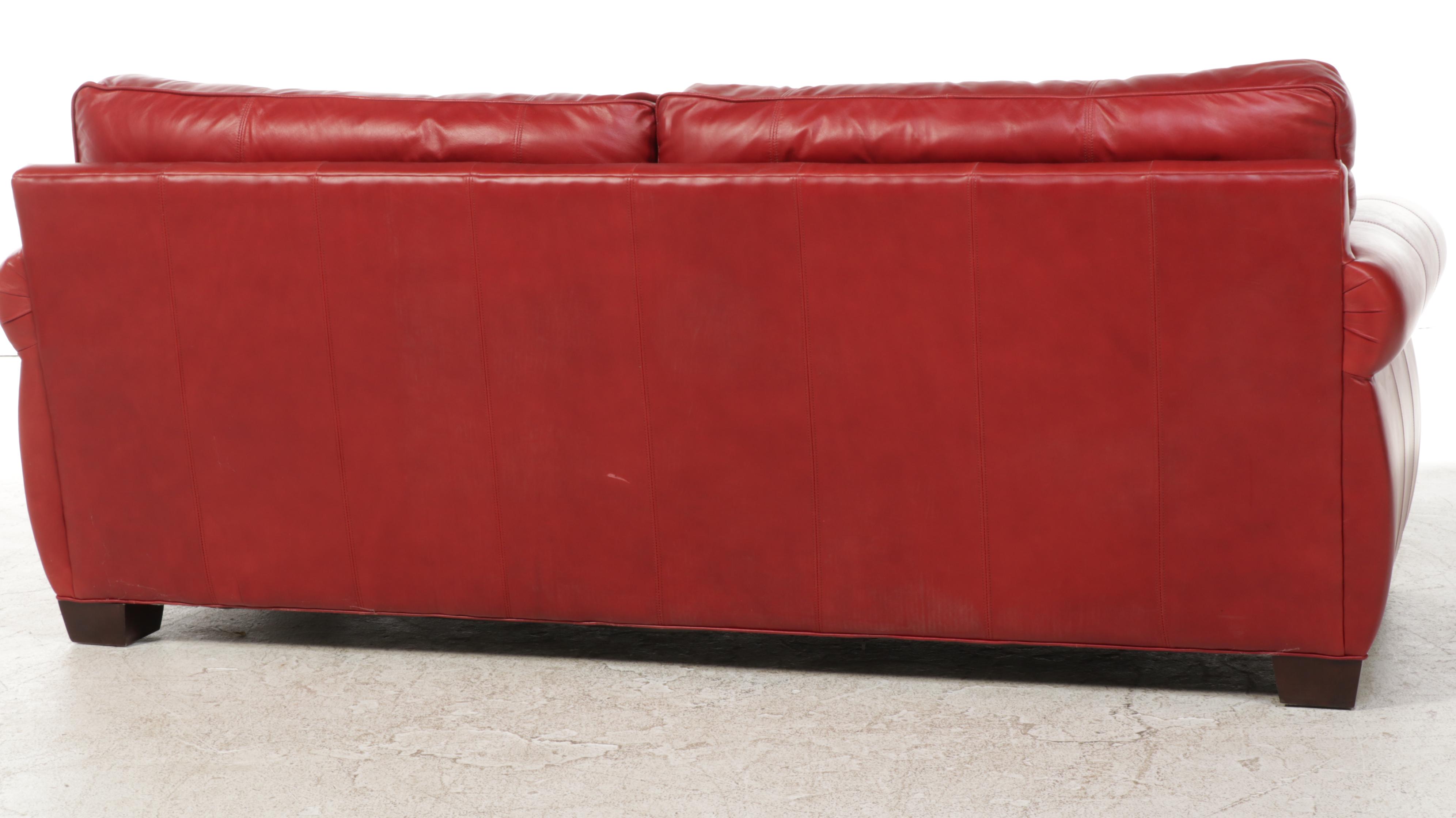 Broyhill Leather Upholstered Sofa