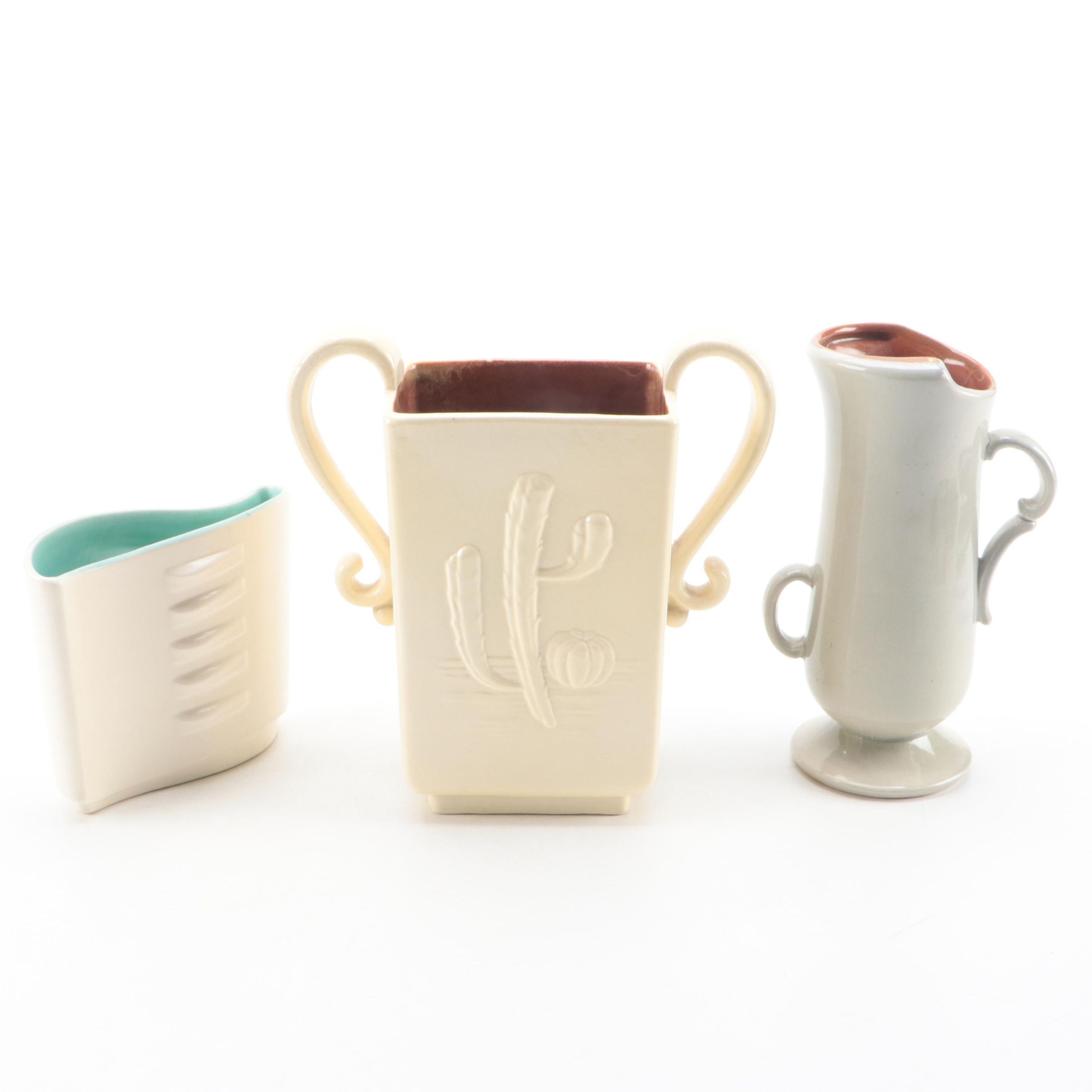 Red Wing Pottery Art Deco and Handled Ceramic Vases