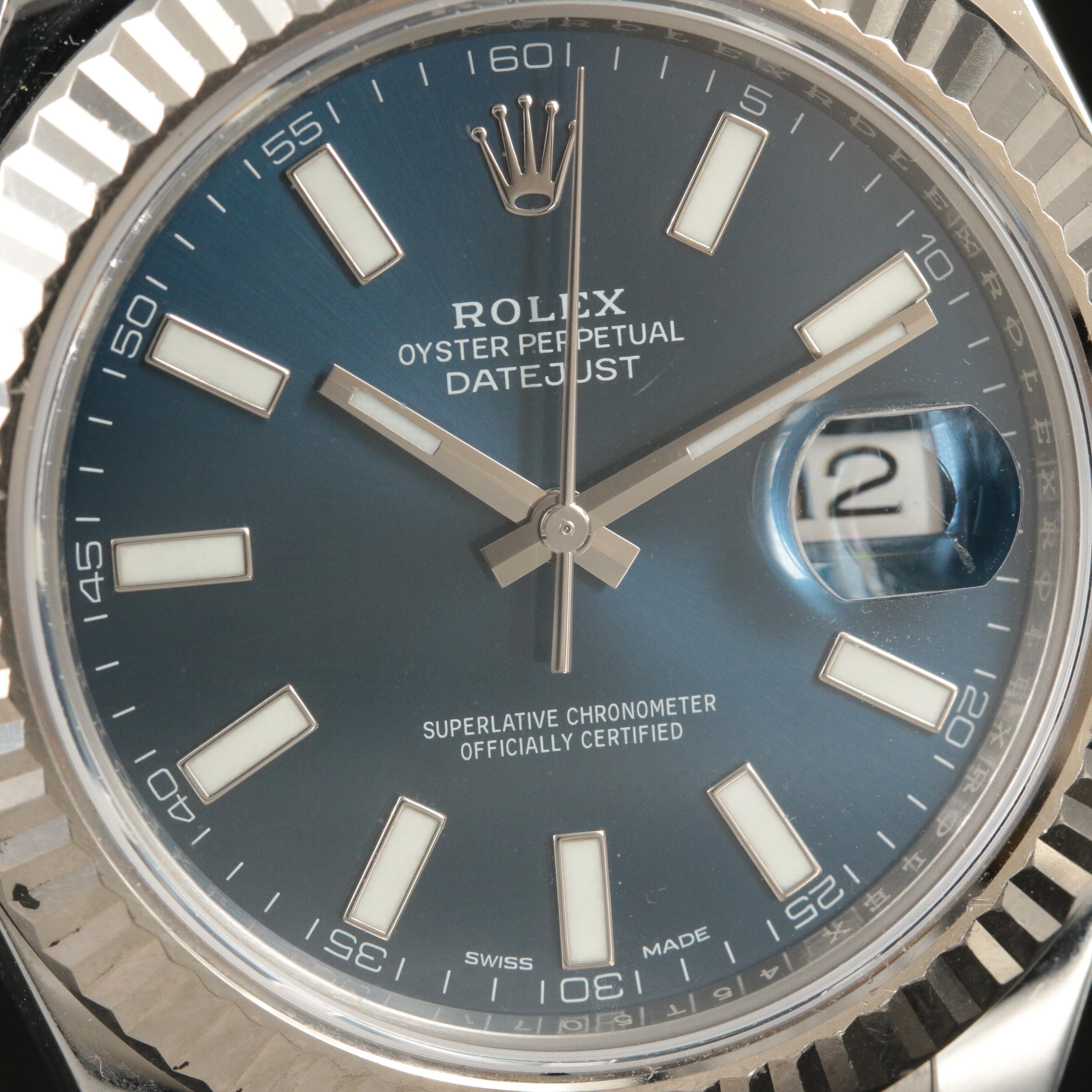 Rolex Oyster Perpetual Datejust II Blue Dial Watch