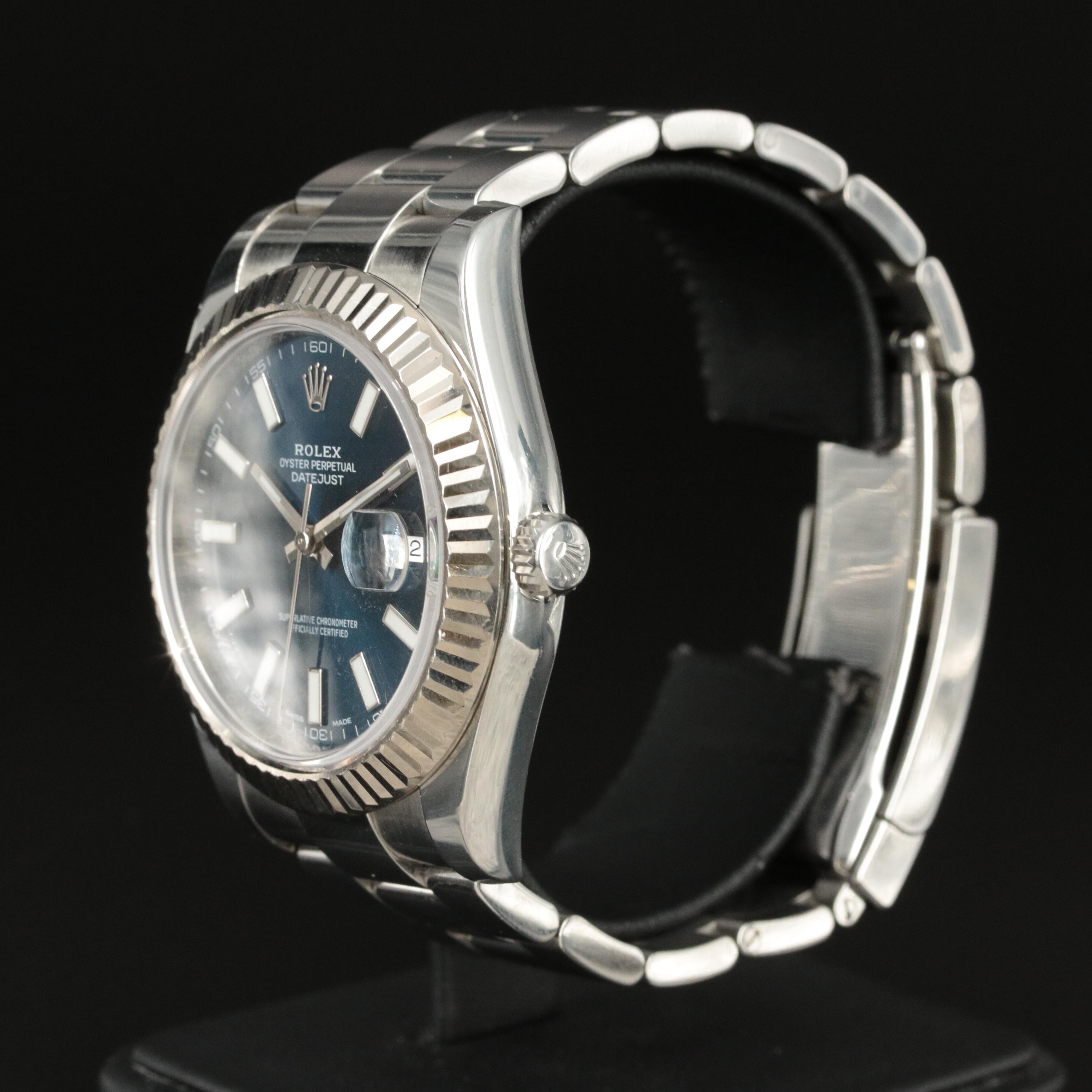 Rolex Oyster Perpetual Datejust II Blue Dial Watch