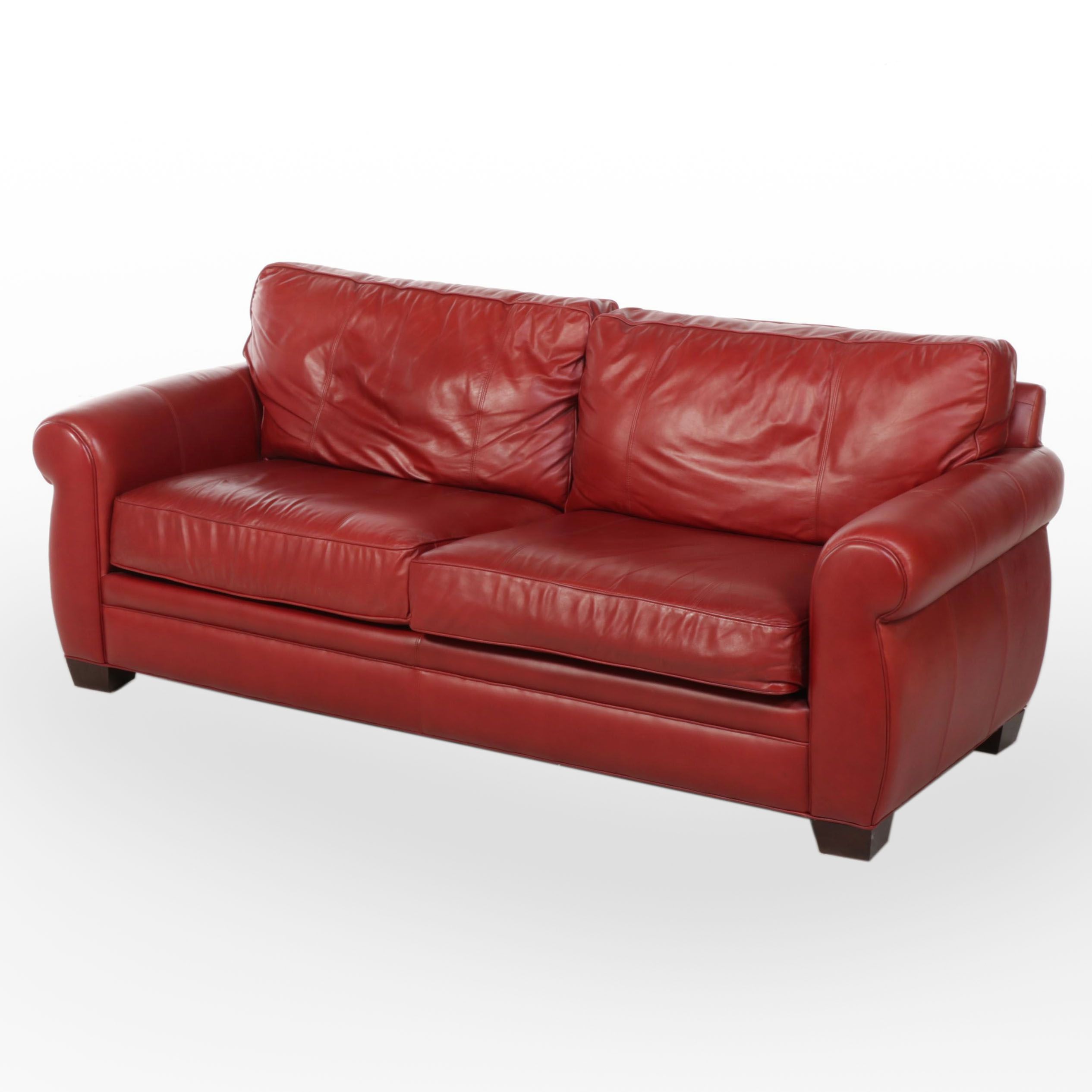 Broyhill Leather Upholstered Sofa