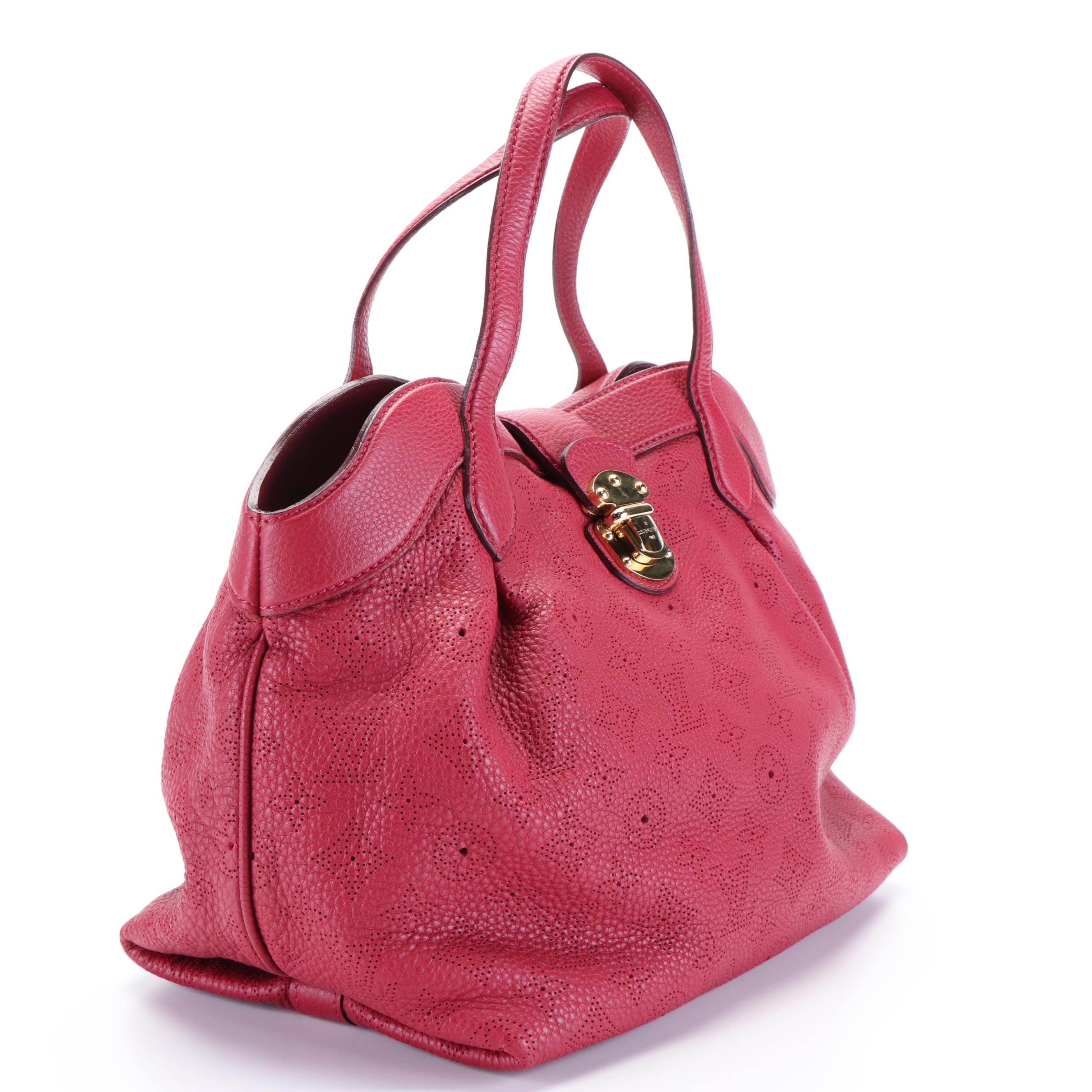 Louis Vuitton Mahina Cirrus PM Handbag in Pink Leather