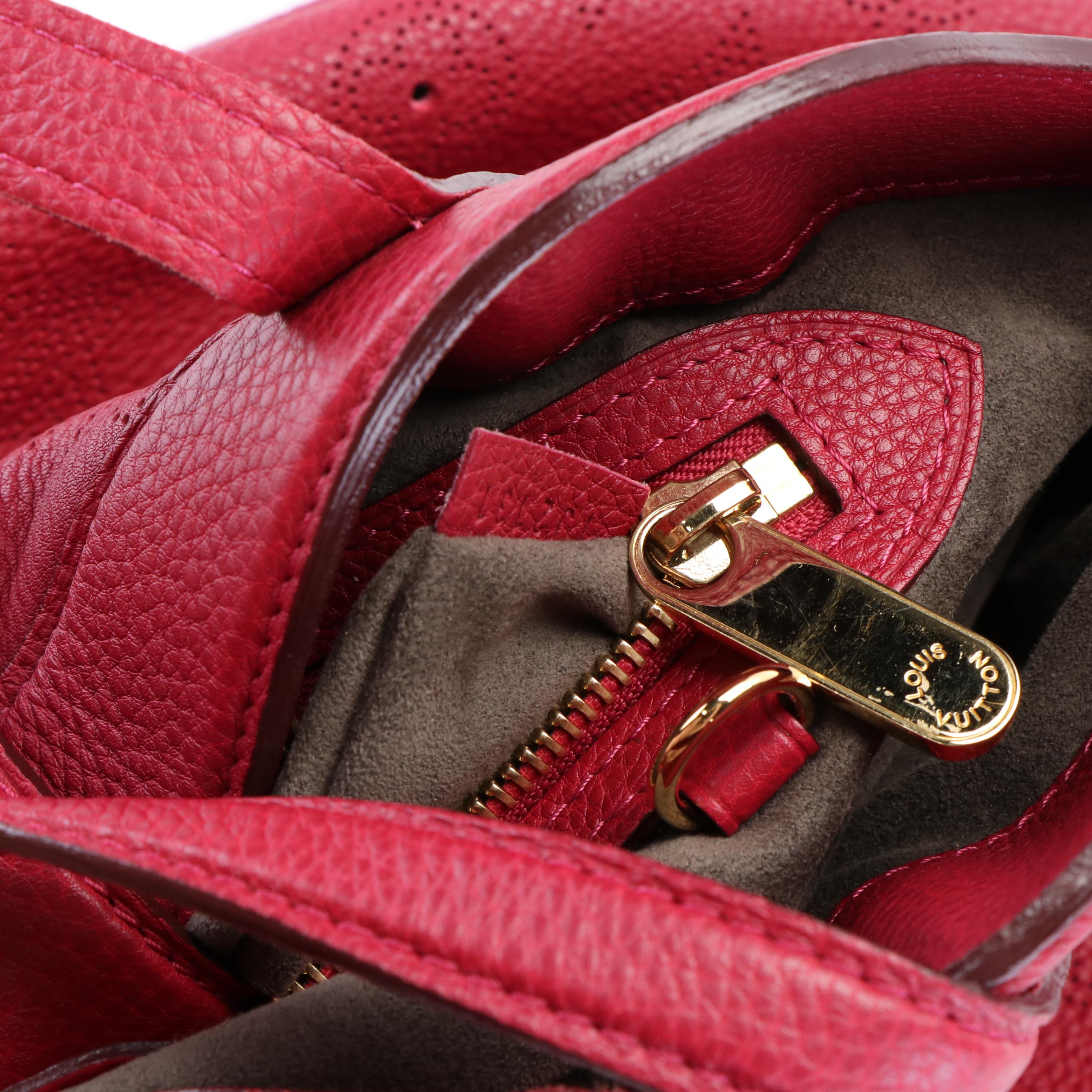 Louis Vuitton Mahina Cirrus PM Handbag in Pink Leather