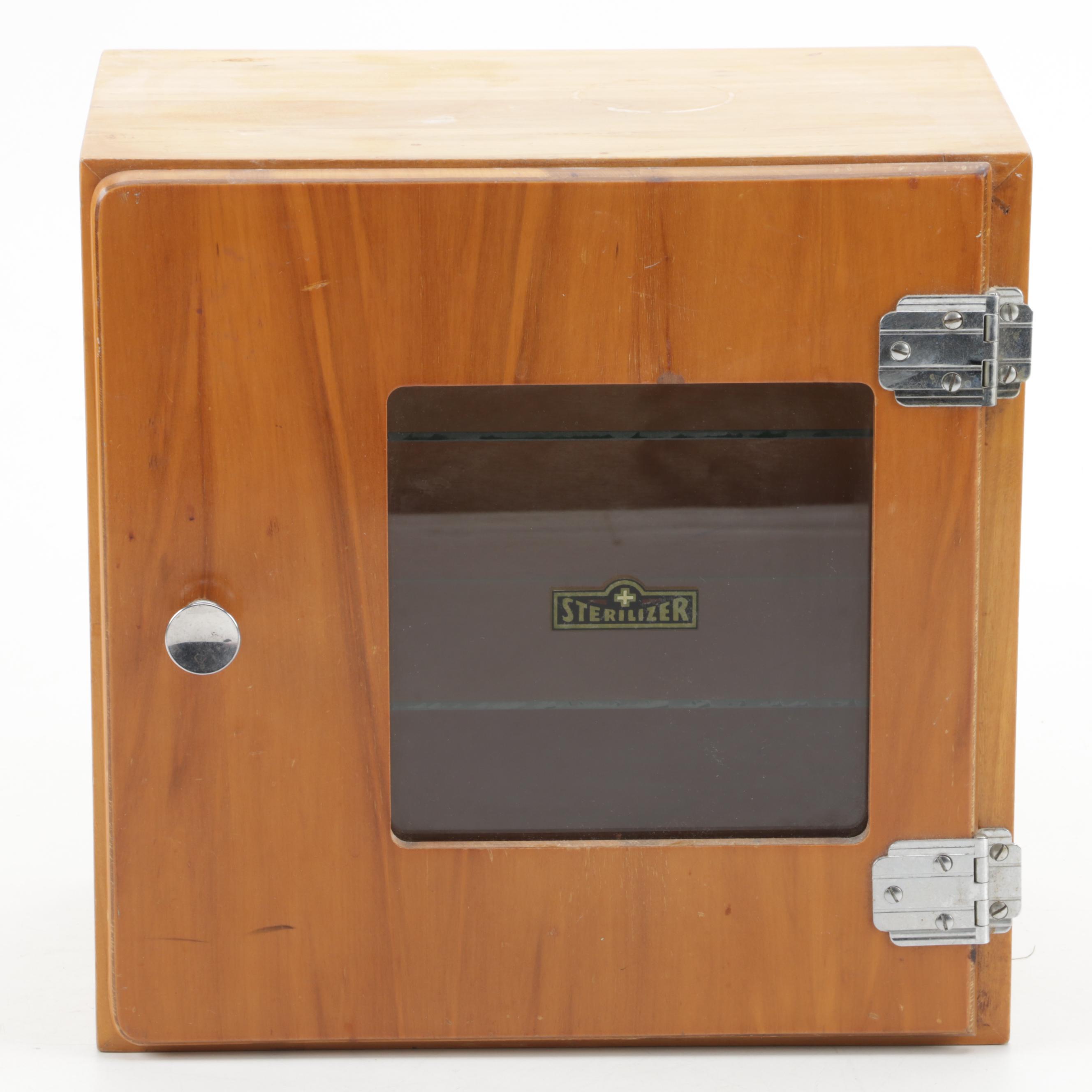 Wooden Barber Shop Sterilizer Cabinet