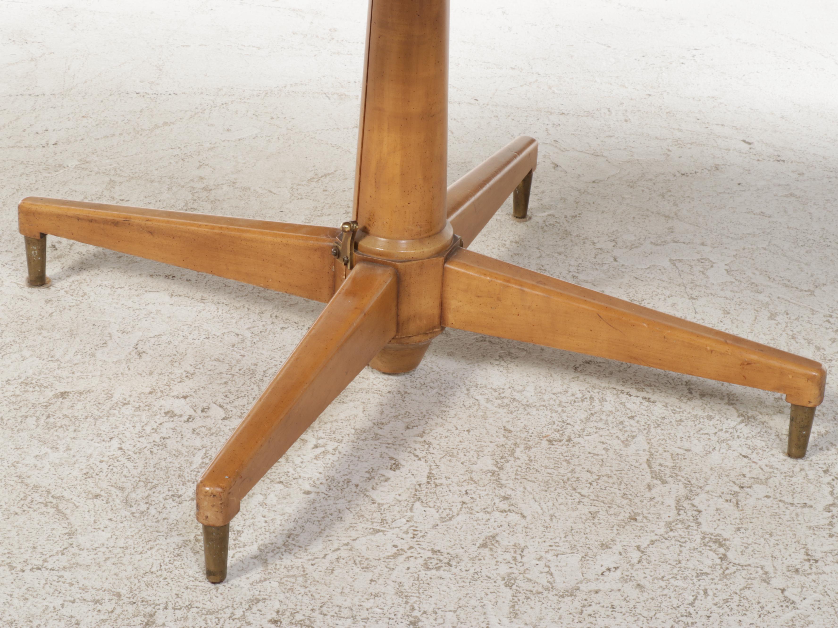 Mid Century Modern Split-Pedestal Extension Dining Table