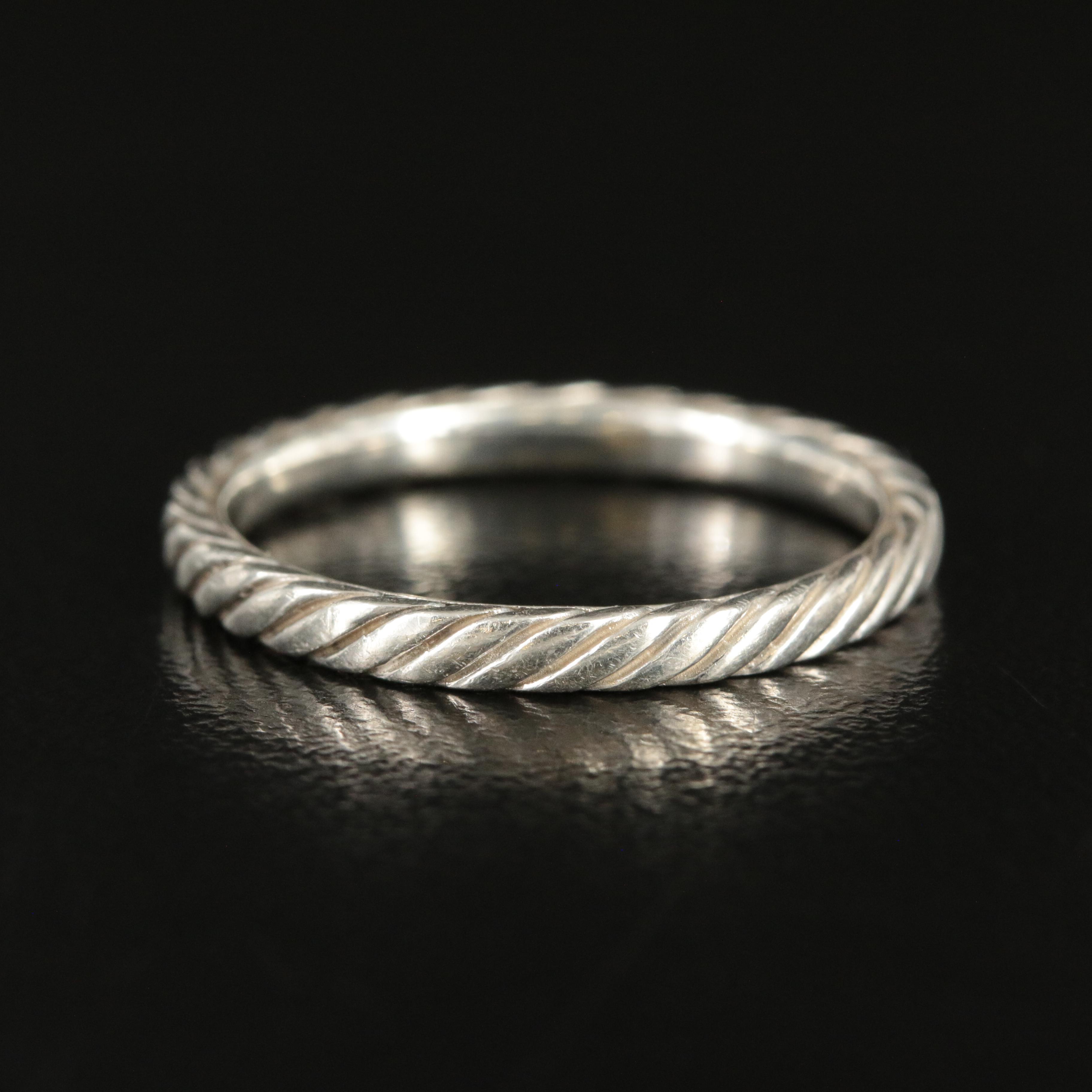 David Yurman "Cable Collectibles" Sterling Stackable Ring EBTH